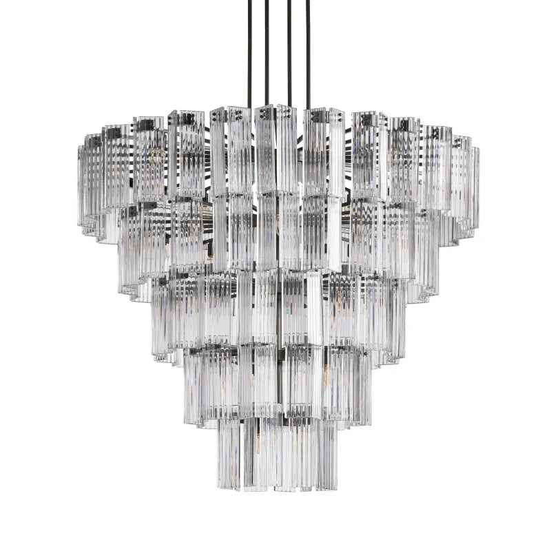 Delsie Round Chandelier - Modern Crystal Ceiling Light Fixture for Dining Room, Living Room & Bedroom | Elegant Lighting Decor for Home & Wedding