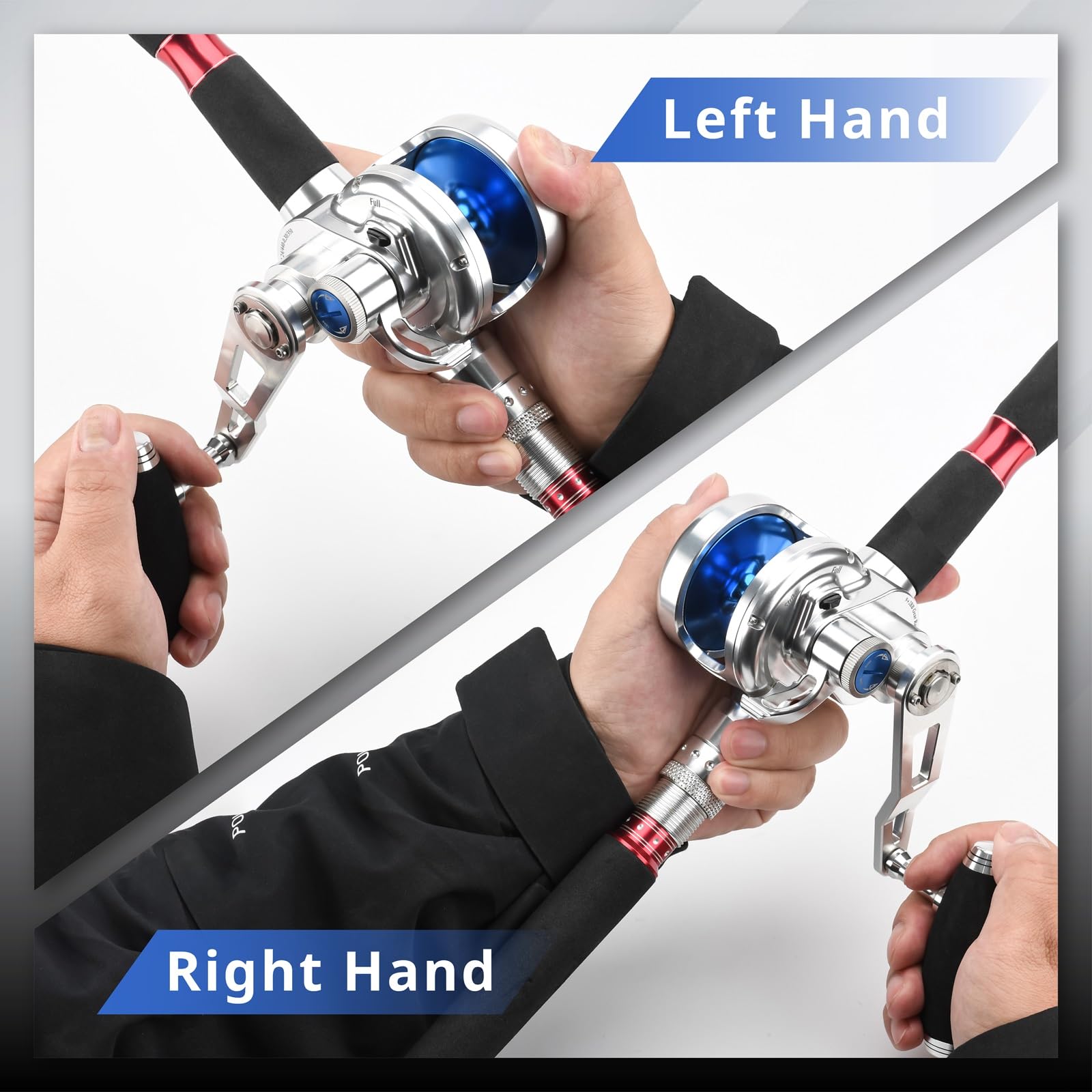 GOMEXUS SX450 Saltwater Fishing Reel - 6.3:1 Gear Ratio, 66lbs Drag, Large Capacity Narrow Spool | Smooth Conventional Jigging Reel for Deep Sea & Offshore Fishing | Perfect Gift for Anglers & Fishing Enthusiasts