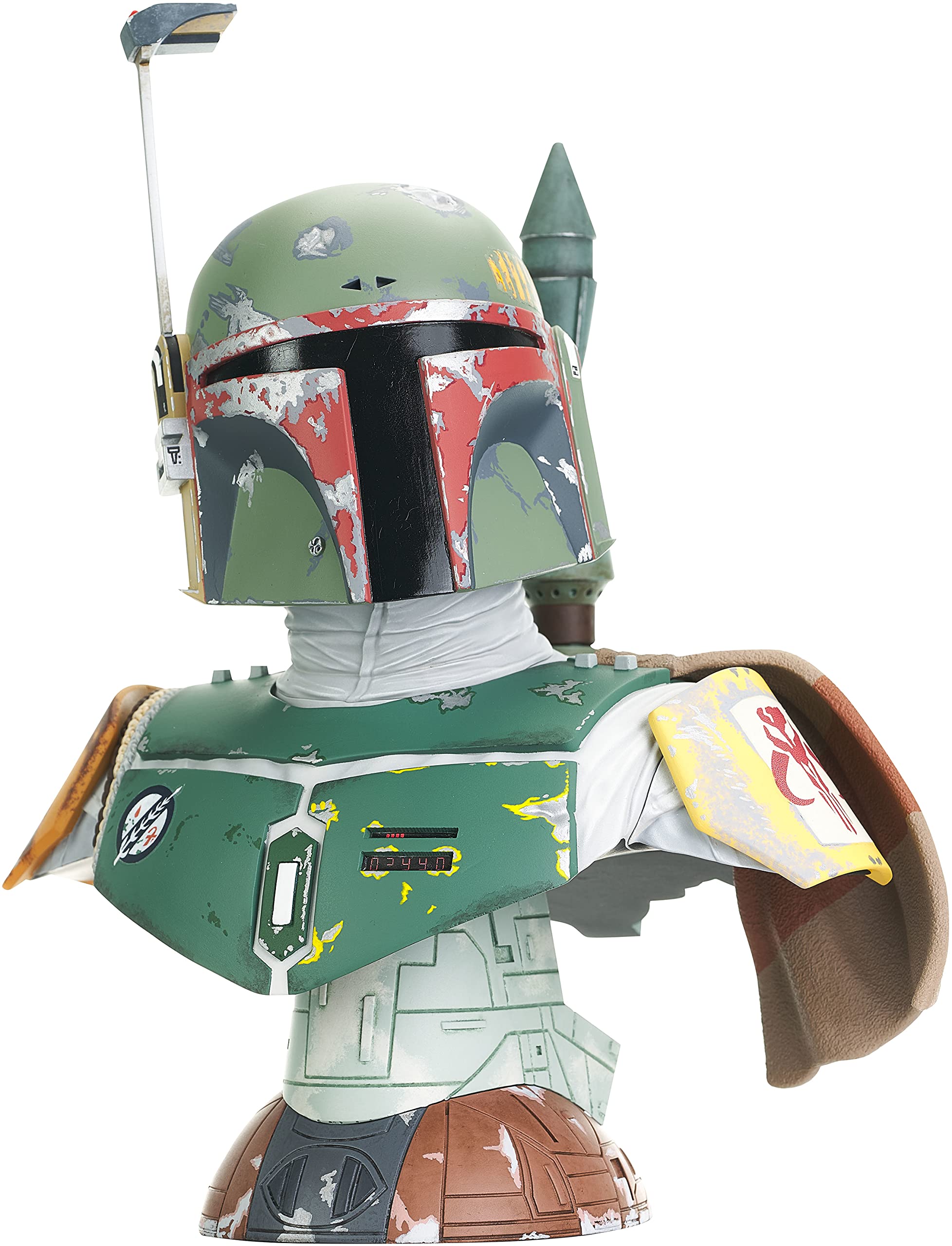 Diamond Select Toys Star Wars: The Empire Strikes Back Boba Fett Legends 3D 1:2 Scale Bust - 10 Inch Multicolor Collectible Figure for Display & Gift