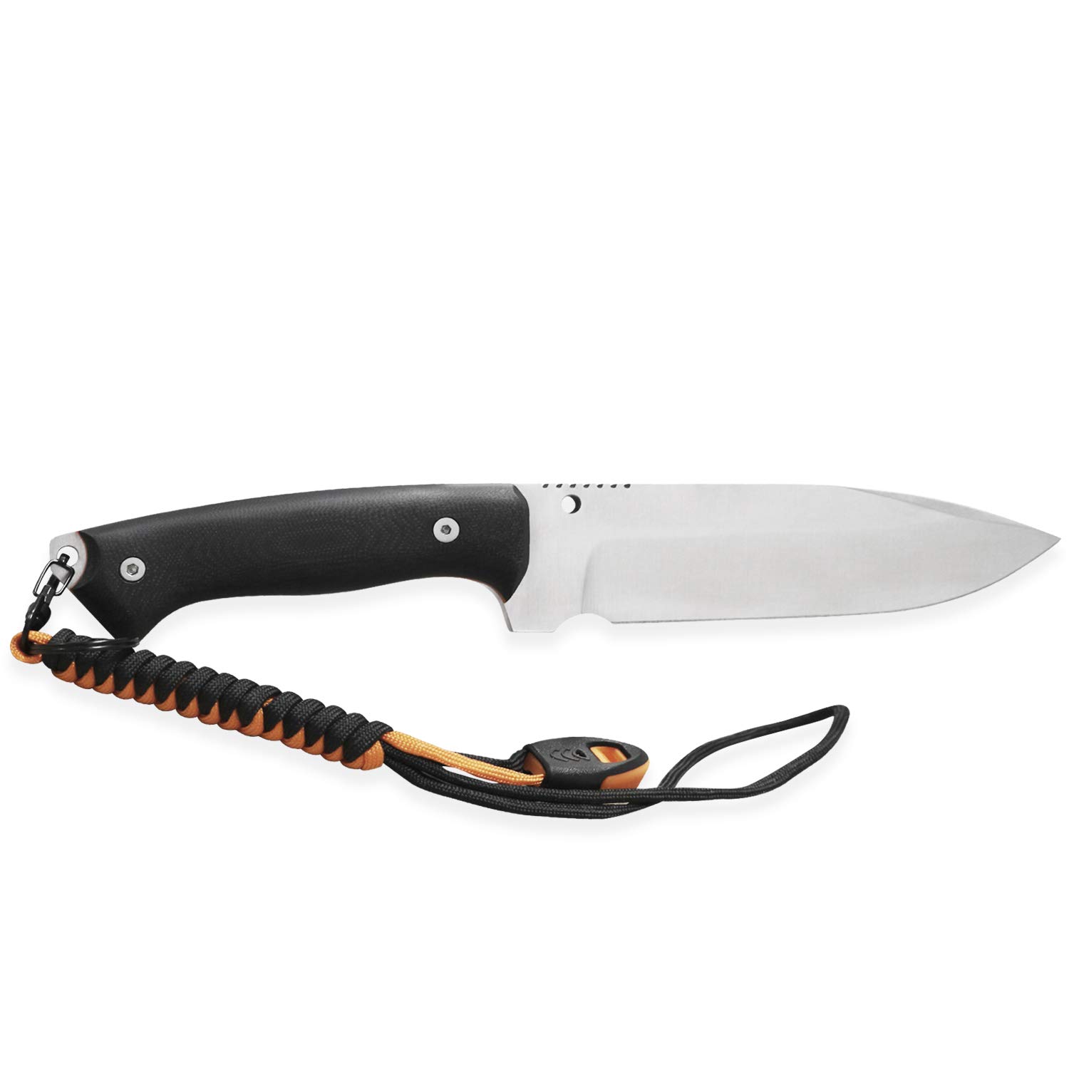 iFIELD Survival Knife with Satin Blade - Tactical Hunting & Camping Knife with Sheath - Outdoor Gear for Fishing, Hunting, Hiking & Survival Activities - Perfect for Campers, Adventurers & Preppers