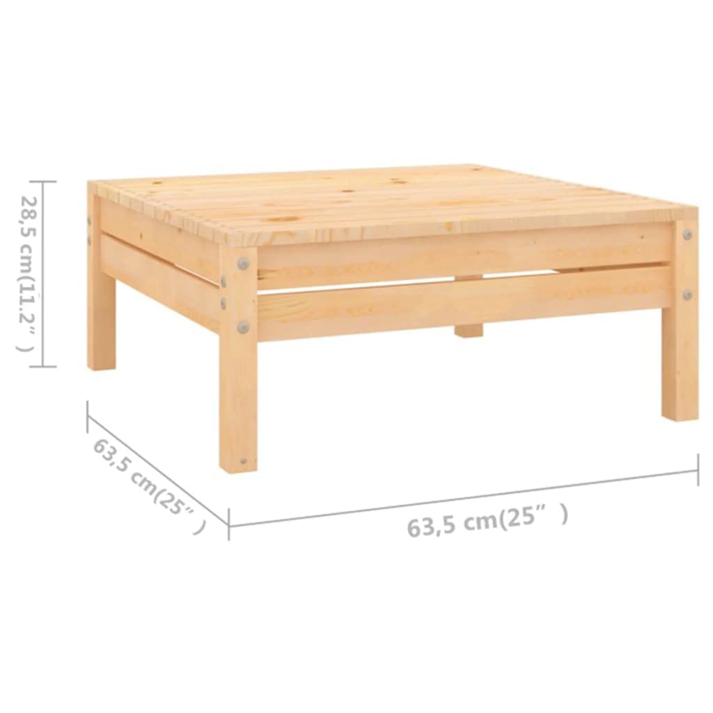 vidaXL 5-Piece Solid Pinewood Patio Lounge Set - Outdoor Garden Furniture for Backyard, Terrace & Poolside Relaxation - Wooden Sofa Seating with Chairs