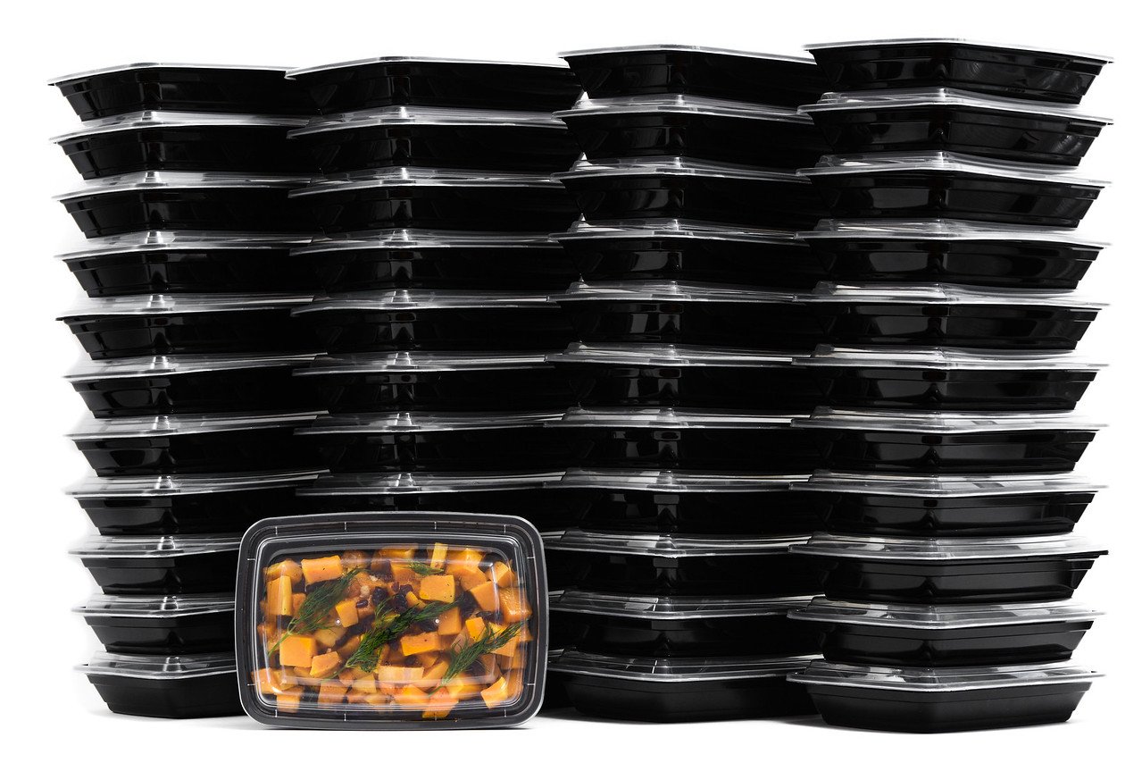 EcoQuality 38 oz BPA-Free Reusable Food Storage Containers 25-Pack with Lids - Airtight, Watertight Rectangular Containers for Freezer, Microwave & Dishwasher - Stackable Meal Prep Containers for Lunch, Bento Box, Office & Picnic Use