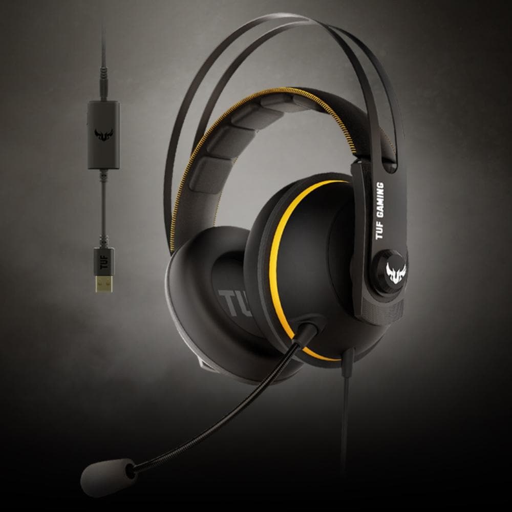 ASUS TUF Gaming H7 7.1 Surround Sound Wired Gaming Headset with Microphone - Noise Cancelling, Durable Design, Comfortable Ear Cushions - Perfect for PC, PS4, Xbox Gaming & Online Meetings (2-Year Warranty)