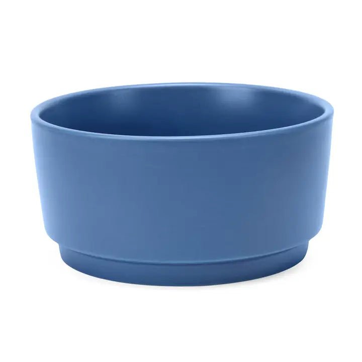 Premium Deep Navy Pet Bowl - Non-Slip Stainless Steel Dog & Cat Food Dish for Home, Travel & Outdoor Use