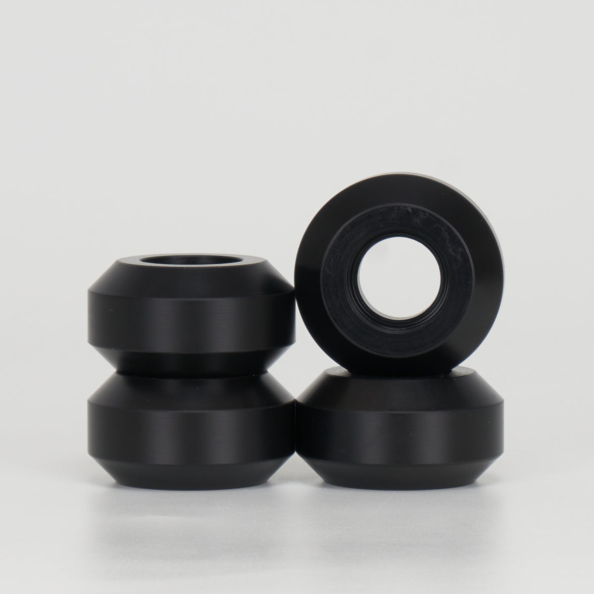 Sliqx 45mm Anti Rocker Wheels - Premium Black Skateboard Wheels for Aggressive Street Skating & Tricks