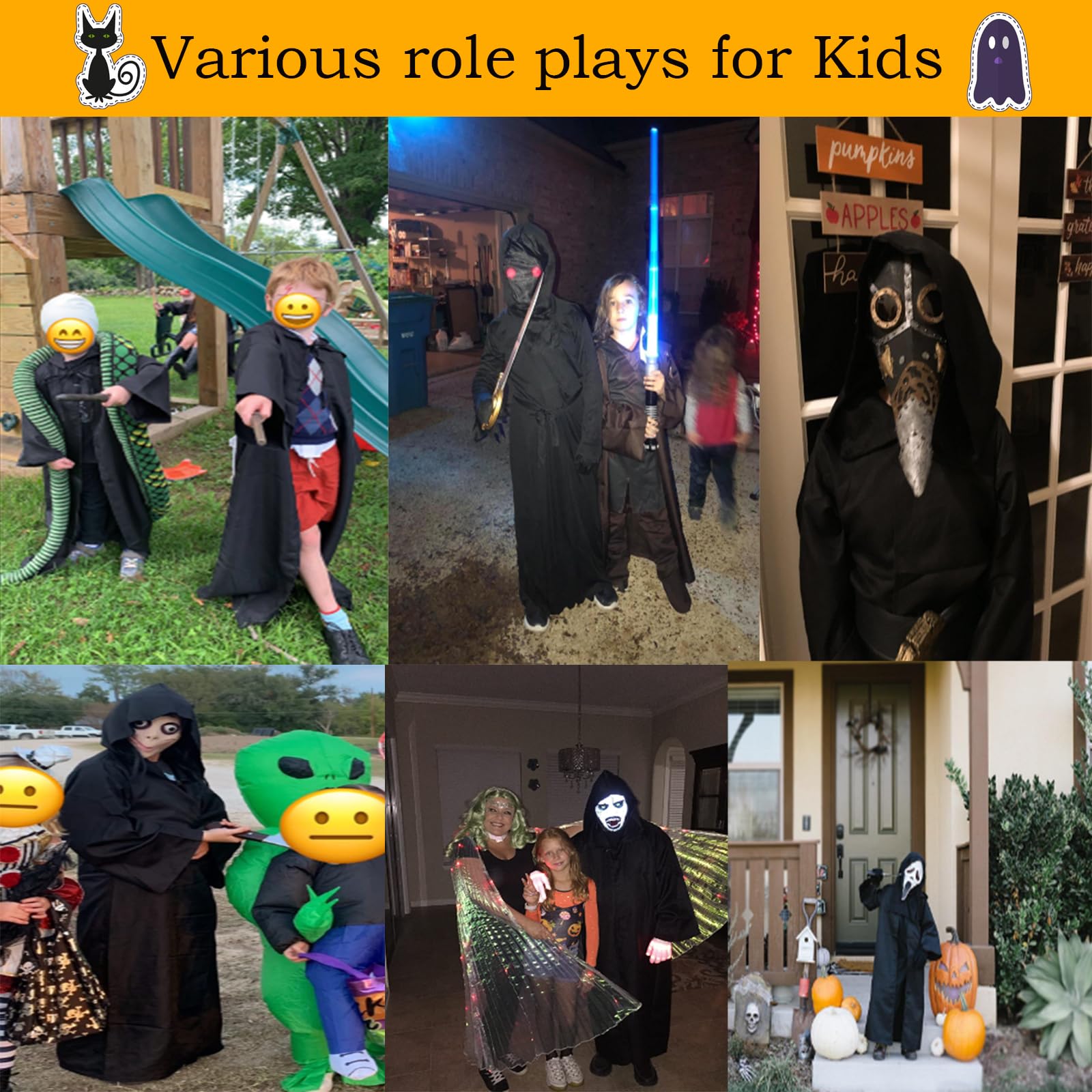 Maklulu Men's Hooded Tunic Robe - Medieval Knight Cosplay Costume for Halloween, Renaissance Fair & LARP | Cool Fancy Cloak & Cape for Theatrical Performances