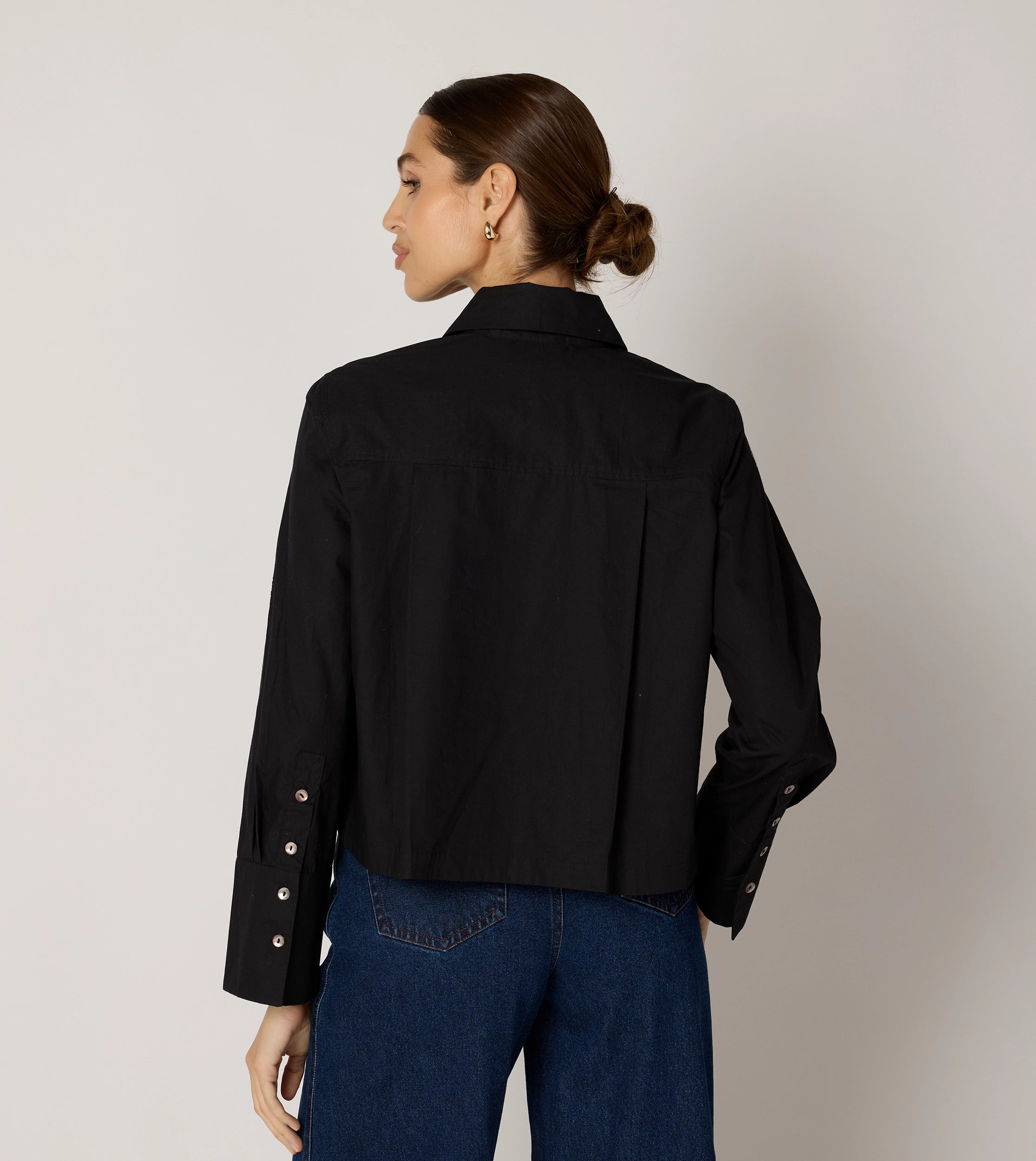 Sierra Women's Blouse - Elegant Black Long Sleeve Shirt for Office, Party & Casual Wear | Soft & Comfortable Fabric