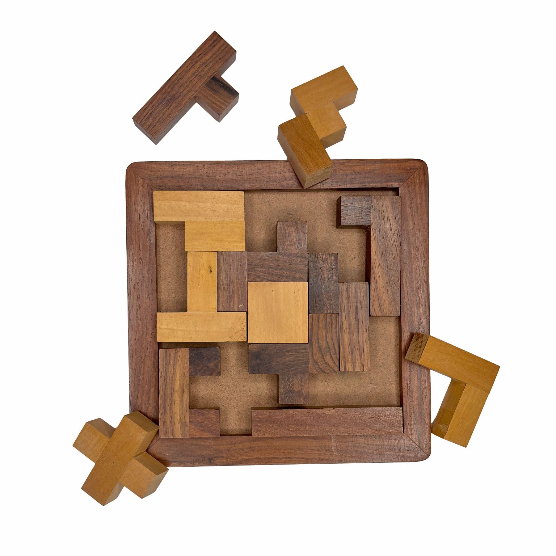 Mother Touch Handmade Wooden Jigsaw Puzzle for Kids - Non-Toxic, Eco-Friendly Educational Toy | Sustainable Wooden Puzzle Gift for Toddlers & Children | Perfect for Birthday Presents, Montessori Learning & Family Game Night