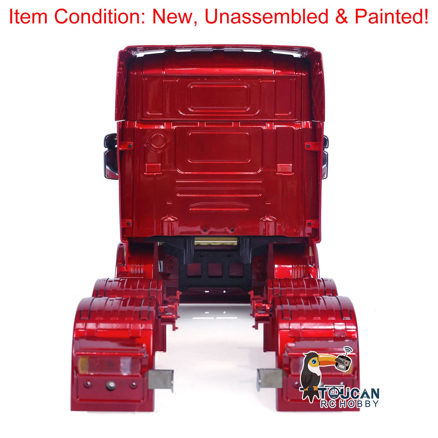 High Roof Cabin RC Car Body Shell for 1/14 Scale 6x6 & 6x4 Remote Control Tractor Trucks - DIY Construction Vehicle Model - Perfect for Hobbyists, RC Enthusiasts & Construction Vehicle Collectors