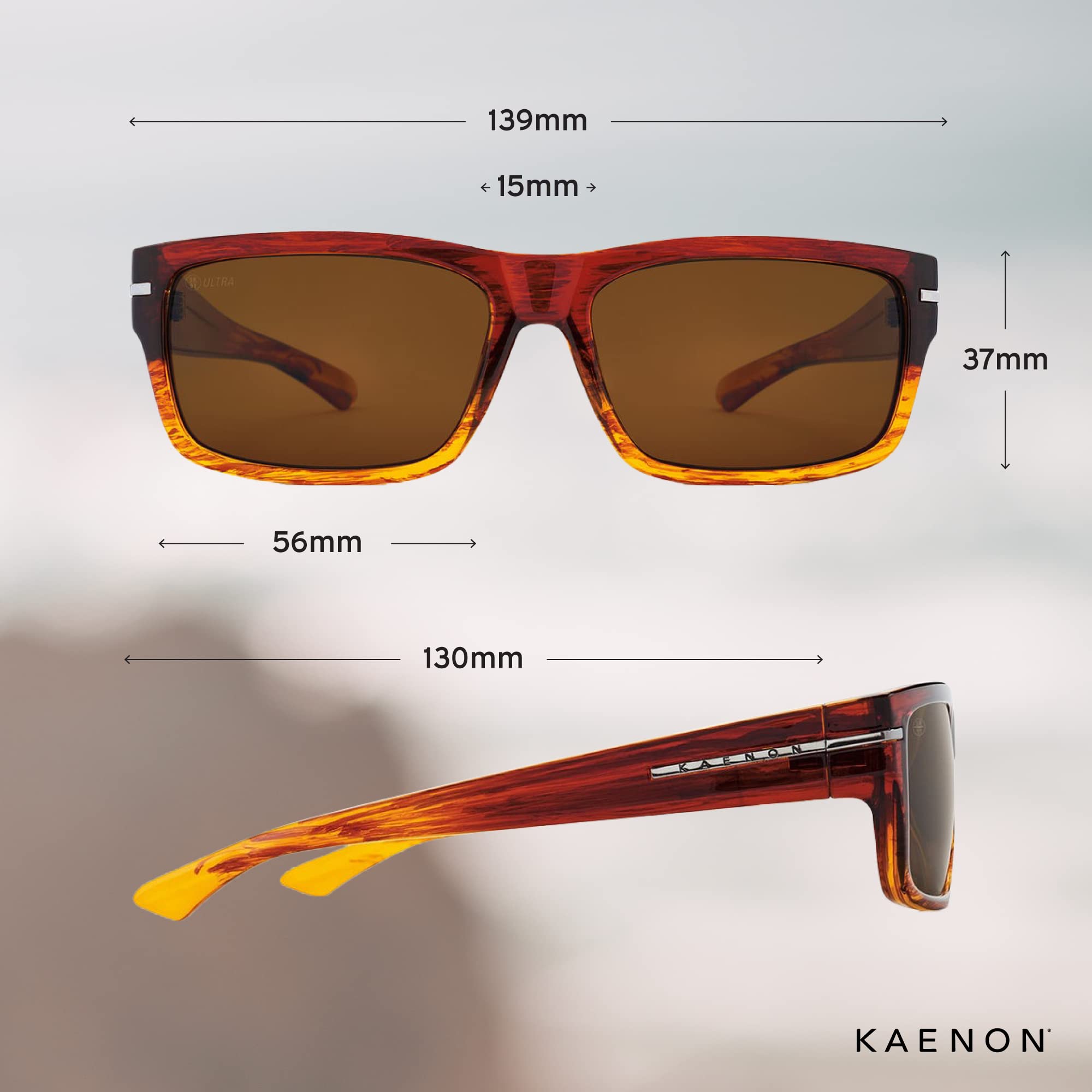Kaenon Men's Silverado Polarized Sunglasses - UV Protection, Lightweight & Durable for Outdoor Sports, Driving & Beach Activities