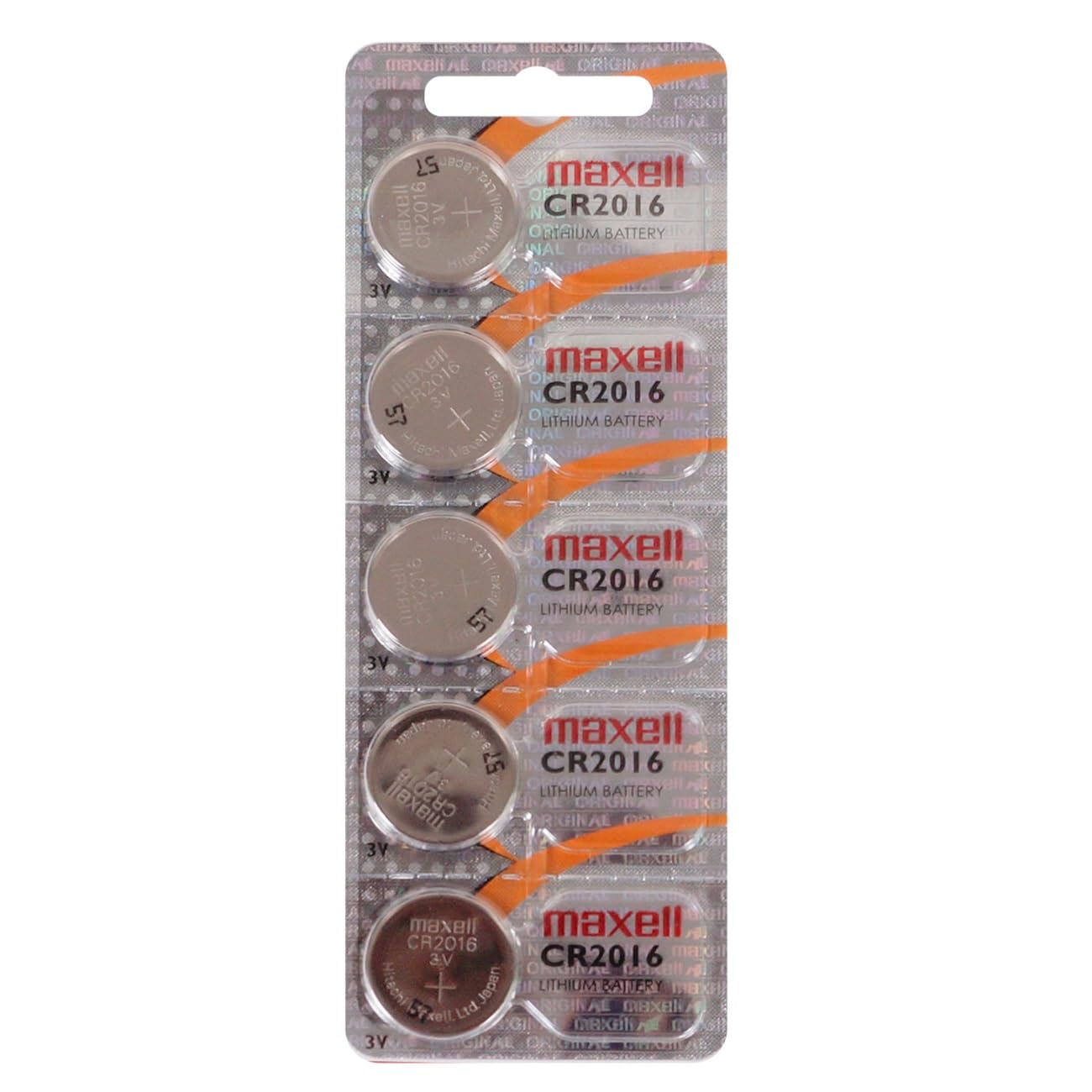 Maxell CR2016 3V Lithium Coin Battery - 5 Pack for Watches, Calculators, Key Fobs & Small Electronics - Long Lasting Power for Everyday Devices