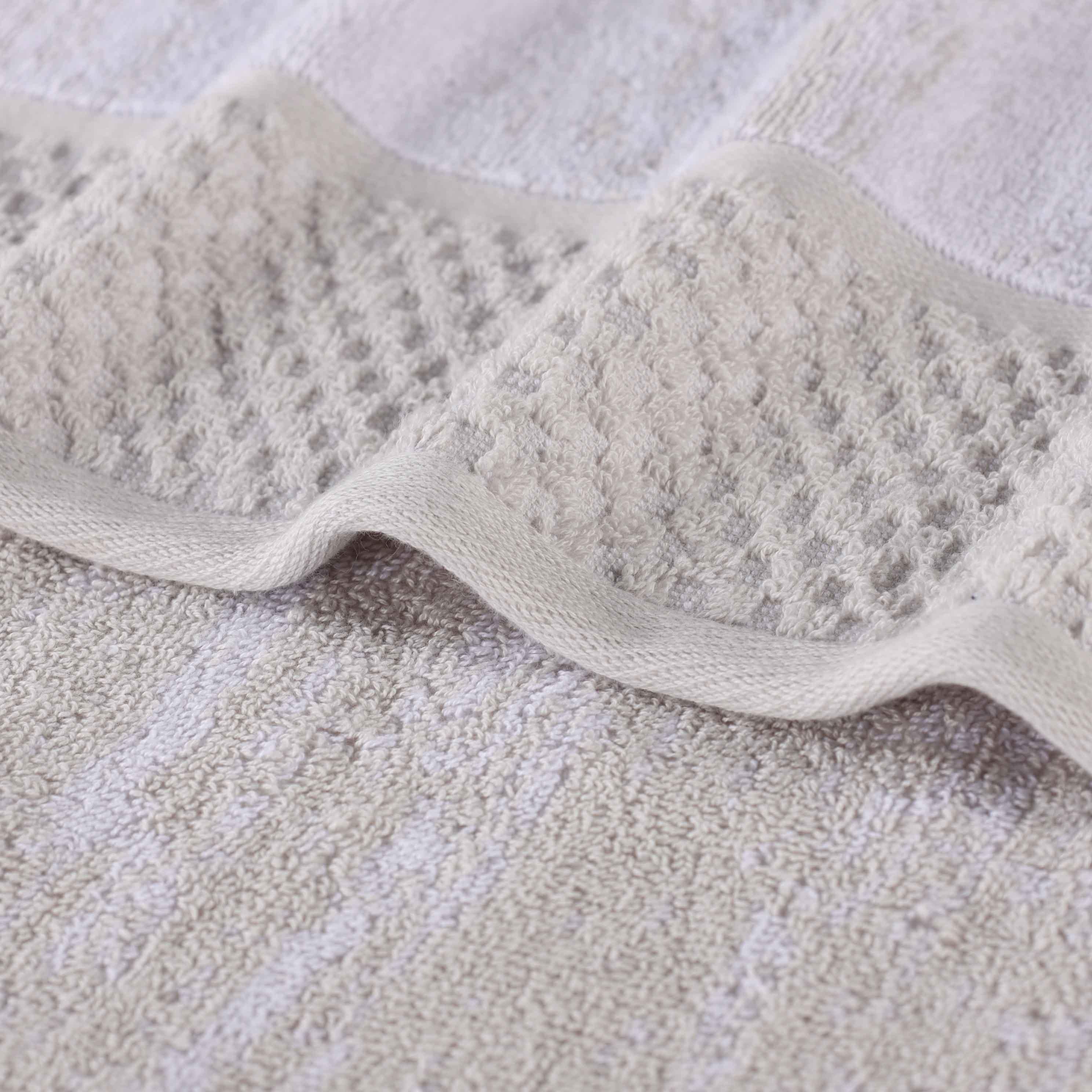 Premium 12-Piece Cotton Jacquard Face Towel & Washcloth Set - Soft, Absorbent & Two-Toned for Bath, Spa & Everyday Skincare