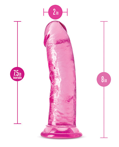 B Yours Plus Roar n' Ride Realistic 8 Inch Pink Dildo - Lifelike Adult Toy for Couples & Solo Play, Perfect for Spicing Up Your Bedroom Experience