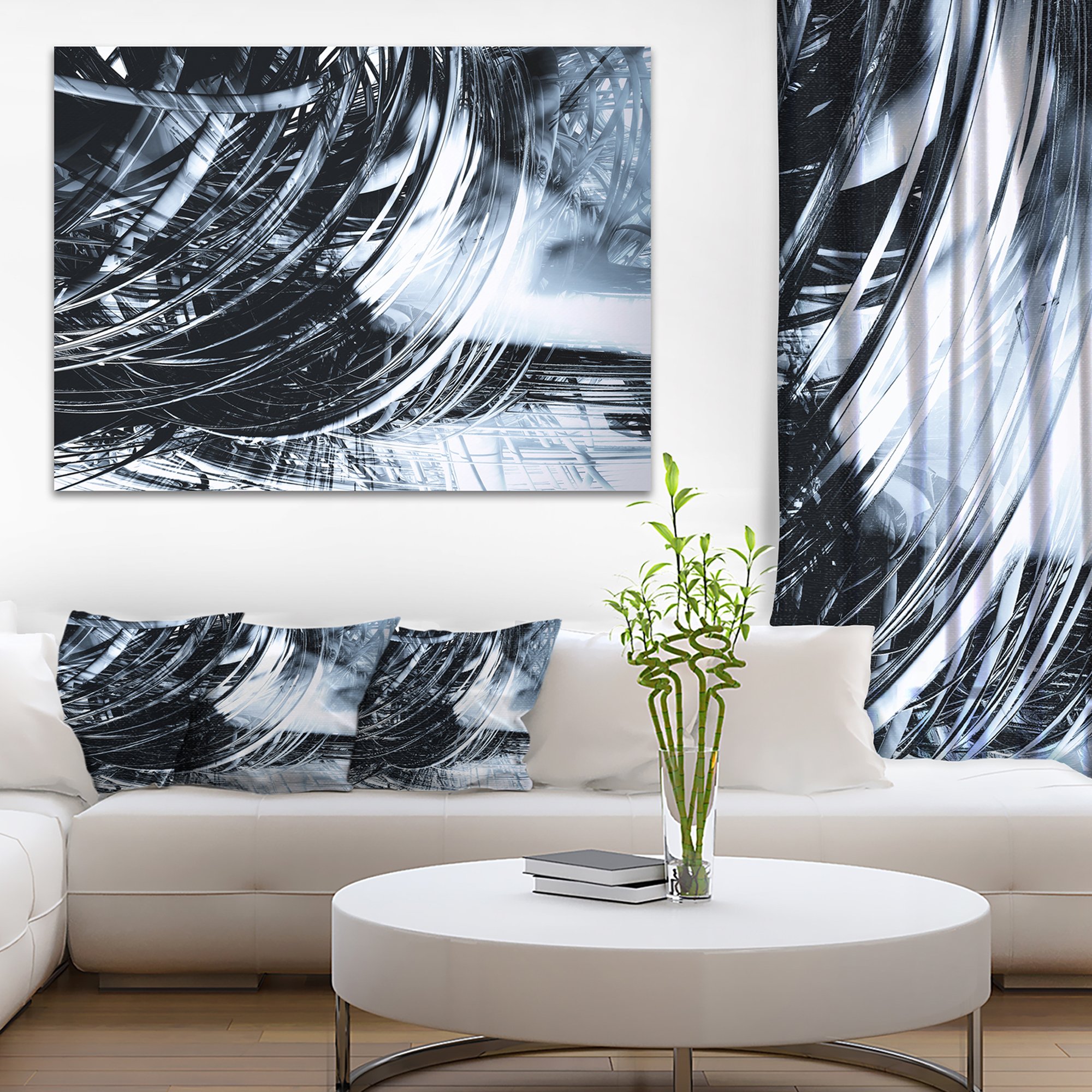 3D Abstract Art Black Spiral Wall Decor - Modern Sculpture for Home & Office Decoration | Perfect for Living Room, Bedroom, or Workspace
