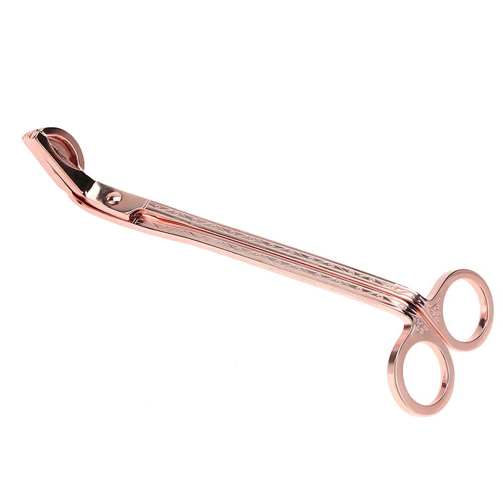 Premium Metallic Candle Wick Trimmer - Stainless Steel Candle Accessories with Ergonomic Handle for Home, Spa & Gift Use (Elegant Pink) - Perfect for Candle Care, Relaxation & Family Gatherings