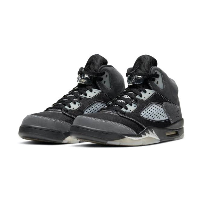 Air Jordan 5 Retro Anthracite Wolf Grey Men's Basketball Shoes - Stylish Sneakers for Casual Wear, Sports & Street Fashion