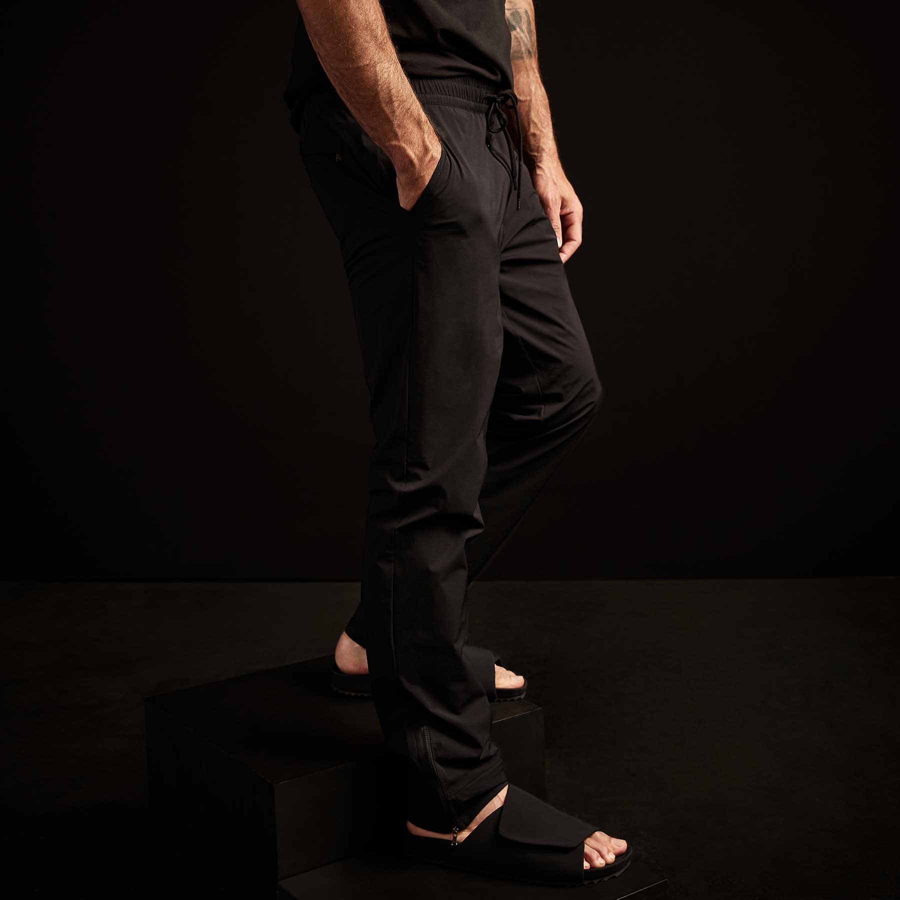 Yosemite Jersey Lined Performance Pants for Men - Breathable Workout & Running Pants, Black - Perfect for Gym, Hiking & Outdoor Activities
