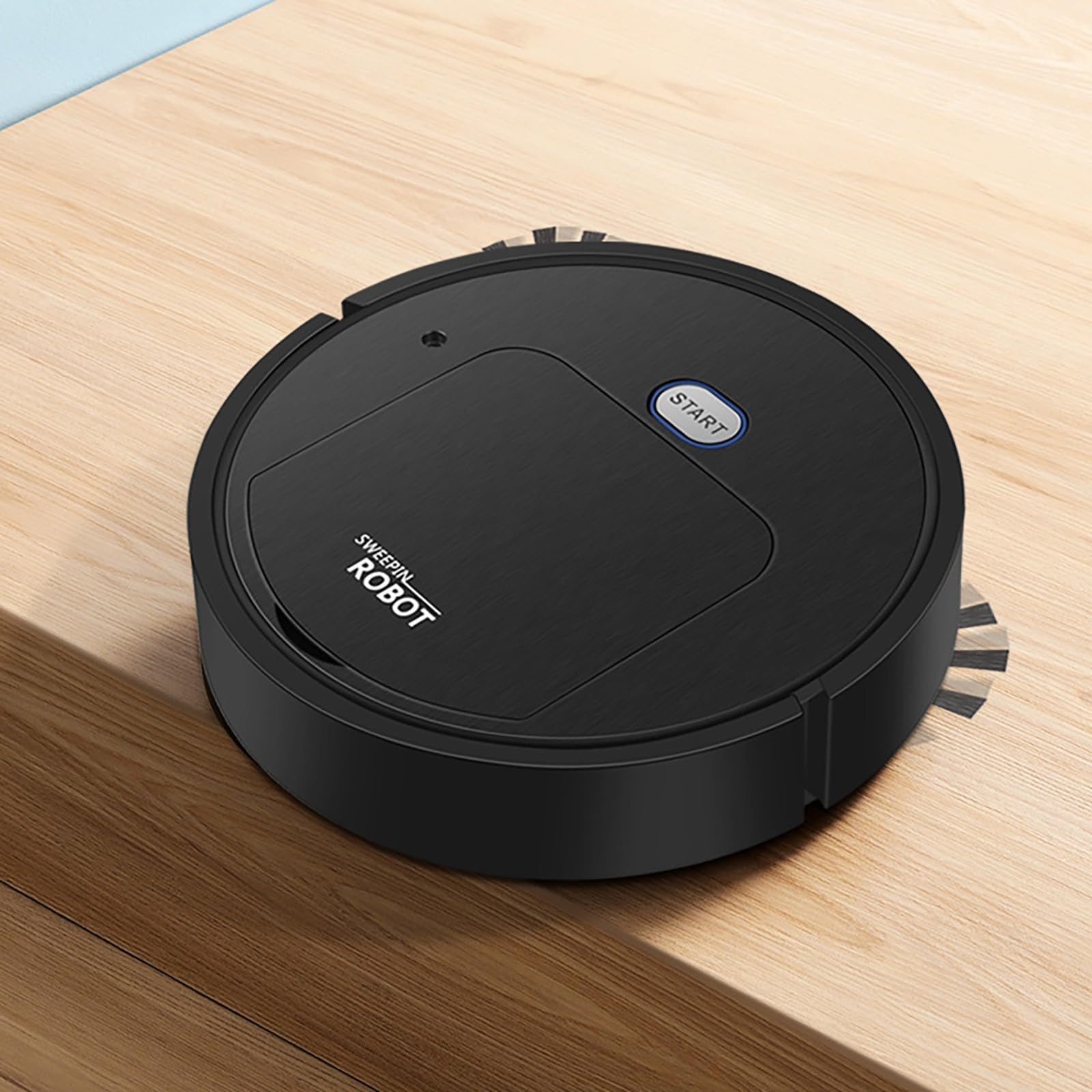 Smart Robot Vacuum and Mop Cleaner with 2000Pa Strong Suction, WiFi/App Control, Self-Charging for Hardwood Floors, Pet Hair & Low-Pile Carpets - Ultra Slim & Quiet Design (Black) - Perfect for Homes with Pets and Busy Families