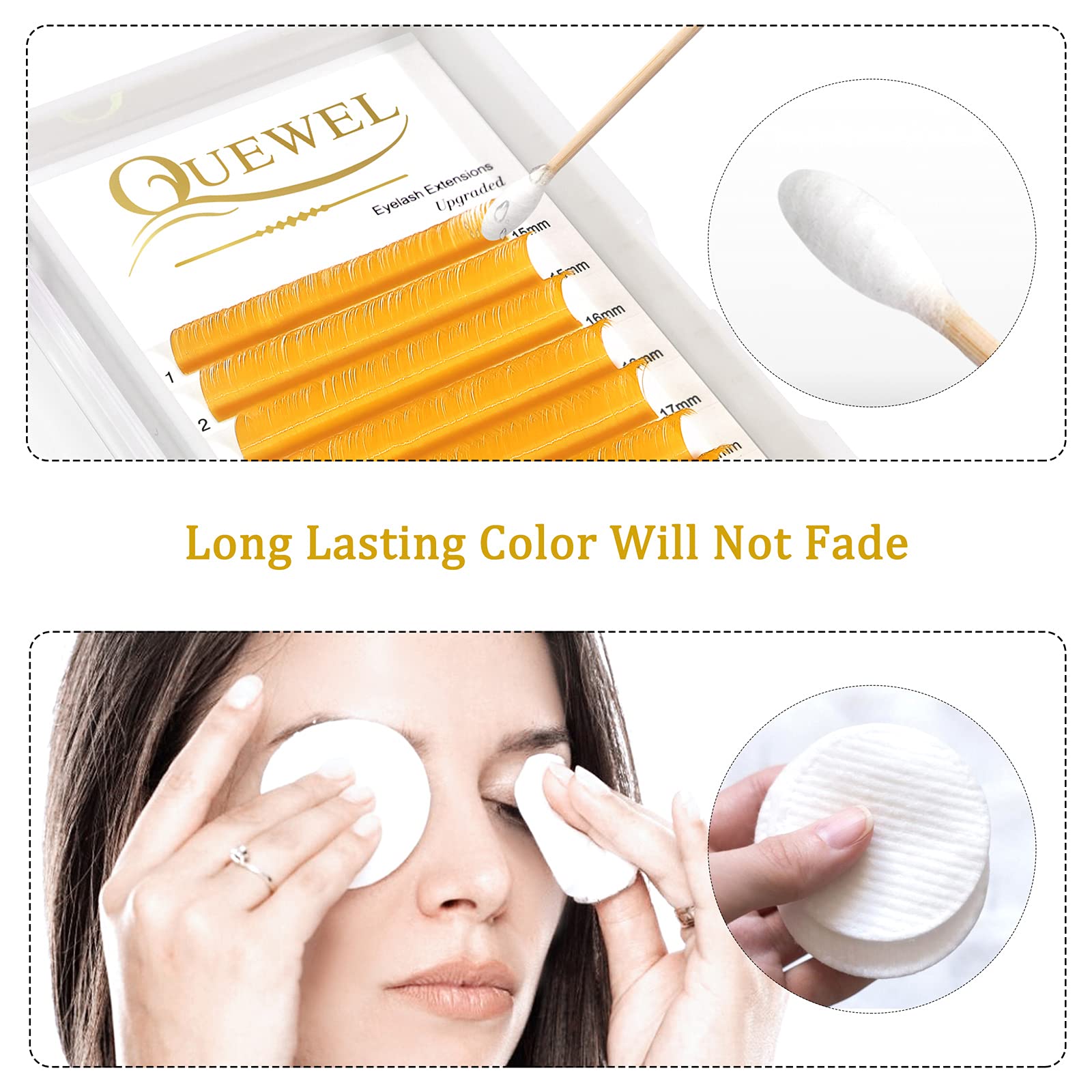 0.07mm D Curl Volume Lash Extensions - 15-20mm Orange Colored Lashes for Easy Fanning (2D-20D) | Perfect for Salon Professionals & DIY Lash Artists | Self-Fanning Lashes for Dramatic Eye Makeup Looks
