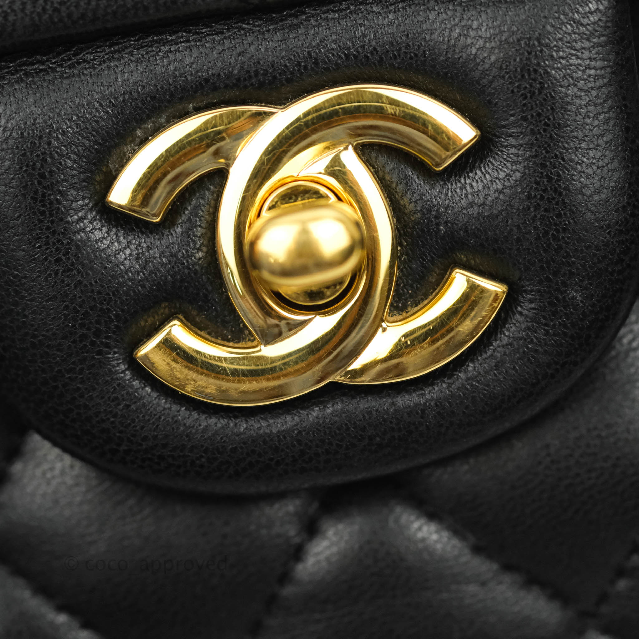 Chanel Classic M/L Medium Double Flap Bag - Black Lambskin Leather with Gold Hardware | Luxury Designer Handbag for Women, Perfect for Work, Evening Events & Special Occasions