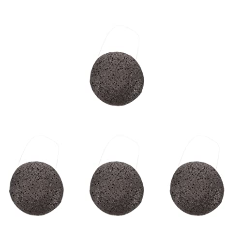 FRCOLOR 4 Pack Konjac Sponges for Face - Natural Facial Cleansing Sponge, Gentle Exfoliating & Deep Cleaning - Perfect for Daily Skincare Routine & Makeup Removal