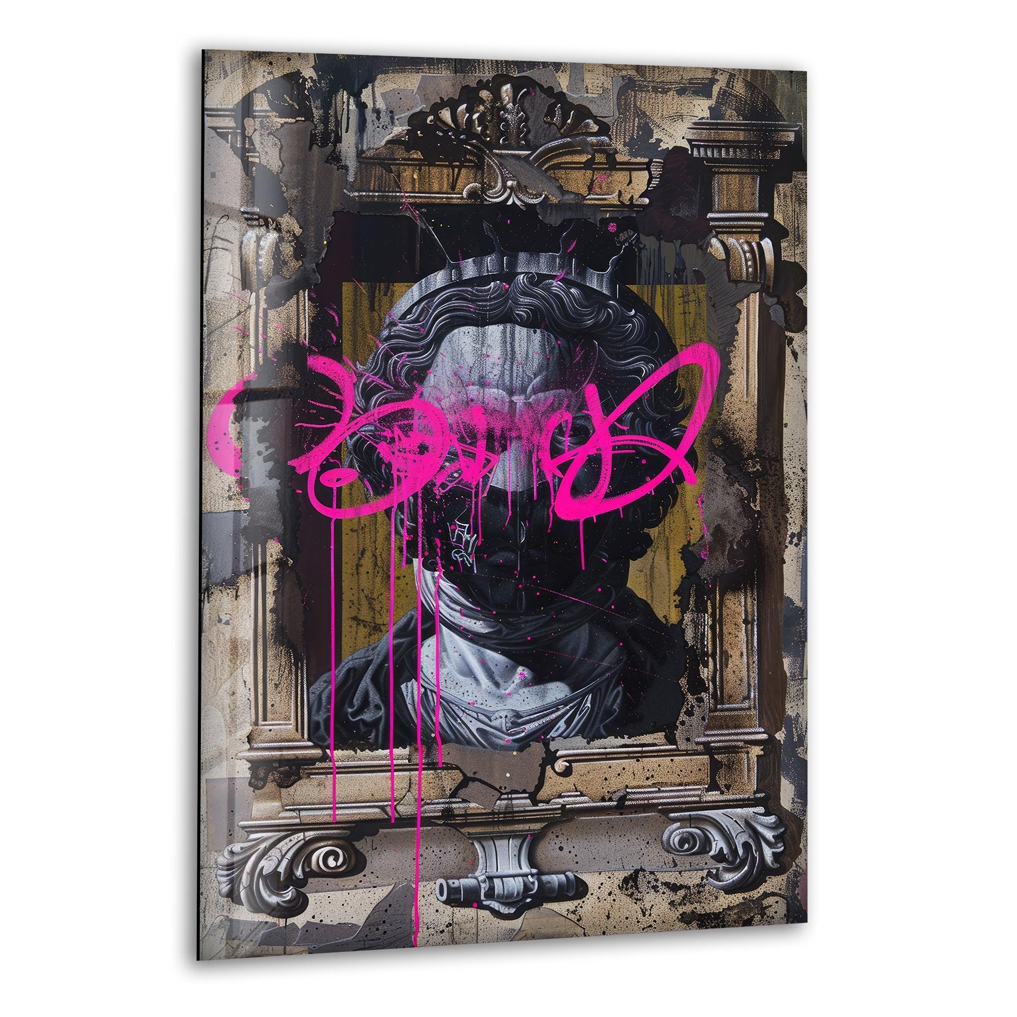 Baroque Portrait Glass Wall Art - Elegant Vintage Home Decor for Living Room, Bedroom & Office - Perfect for Classic & Modern Interior Design