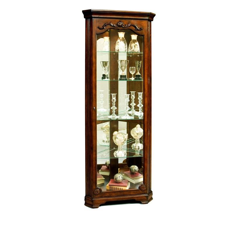 Classic Corner Curio Cabinet - Elegant Glass Display Case for Collectibles & Home Decor | Perfect for Living Room, Dining Room & Office Display