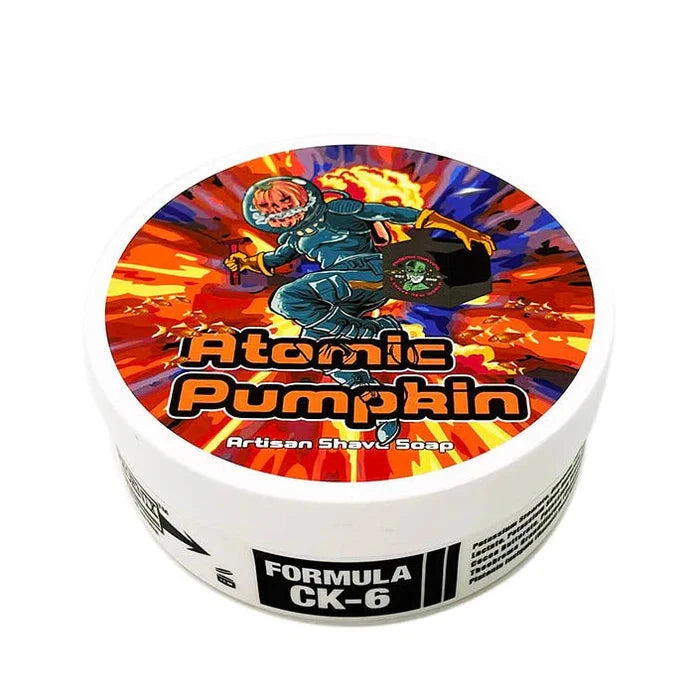 Phoenix Shaving | Atomic Pumpkin Artisan Shaving Soap - Natural Glycerin Shaving Cream for Men with Pumpkin Spice Scent - Perfect for Fall Grooming & Wet Shaving Routine