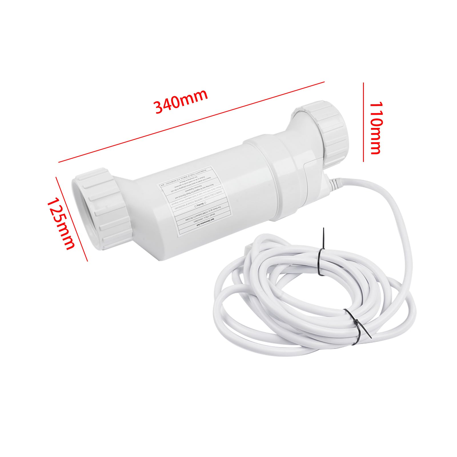 W3T-Cell-3 Salt Chlorinator System for In-Ground Pools | 15,000 Gallon Saltwater Generator with 15ft Cable | Compatible with Hayward T3 Mixizap | Perfect for Backyard Swimming Pool Maintenance & Water Sanitation