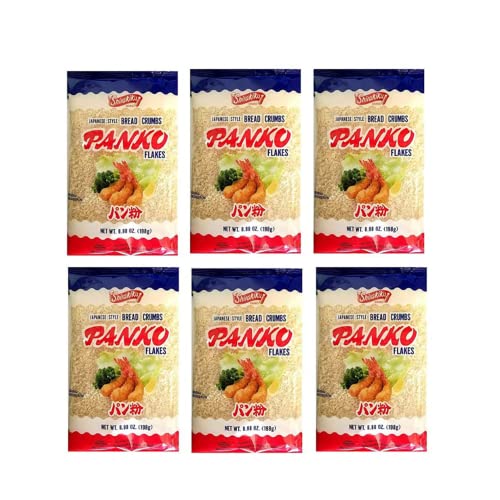 Premium Japanese Panko Bread Crumbs - Light & Crispy Coating for Fish, Chicken, Shrimp & More | Gluten-Free, Non-GMO | 6.98 Oz (6-Pack) | Perfect for Air Fryer, Baking & Deep Frying