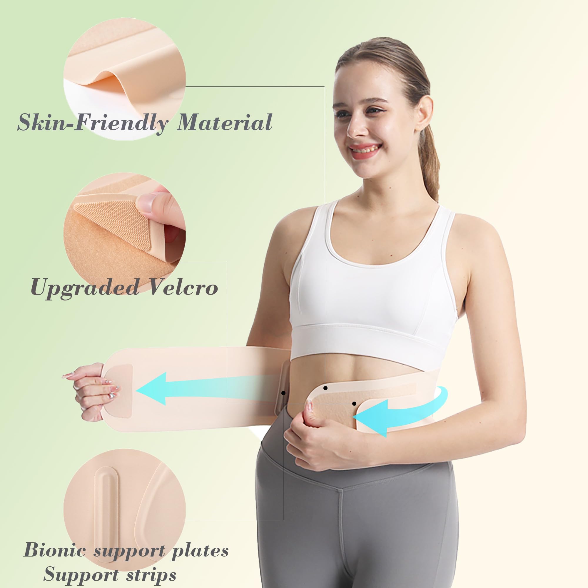 Women's Lower Back Brace for Pain Relief - Adjustable Lumbar Support with Skin-Friendly Material - Helps Herniated Disc, Sciatica & Scoliosis - Perfect for Office Work, Driving & Postpartum Recovery