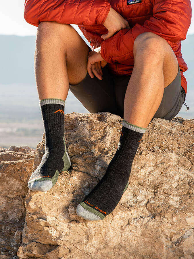 Darn Tough 1466 Hiker Micro Crew Cushion Socks for Men - Moisture-Wicking Hiking Socks for Outdoor Adventures & Daily Wear