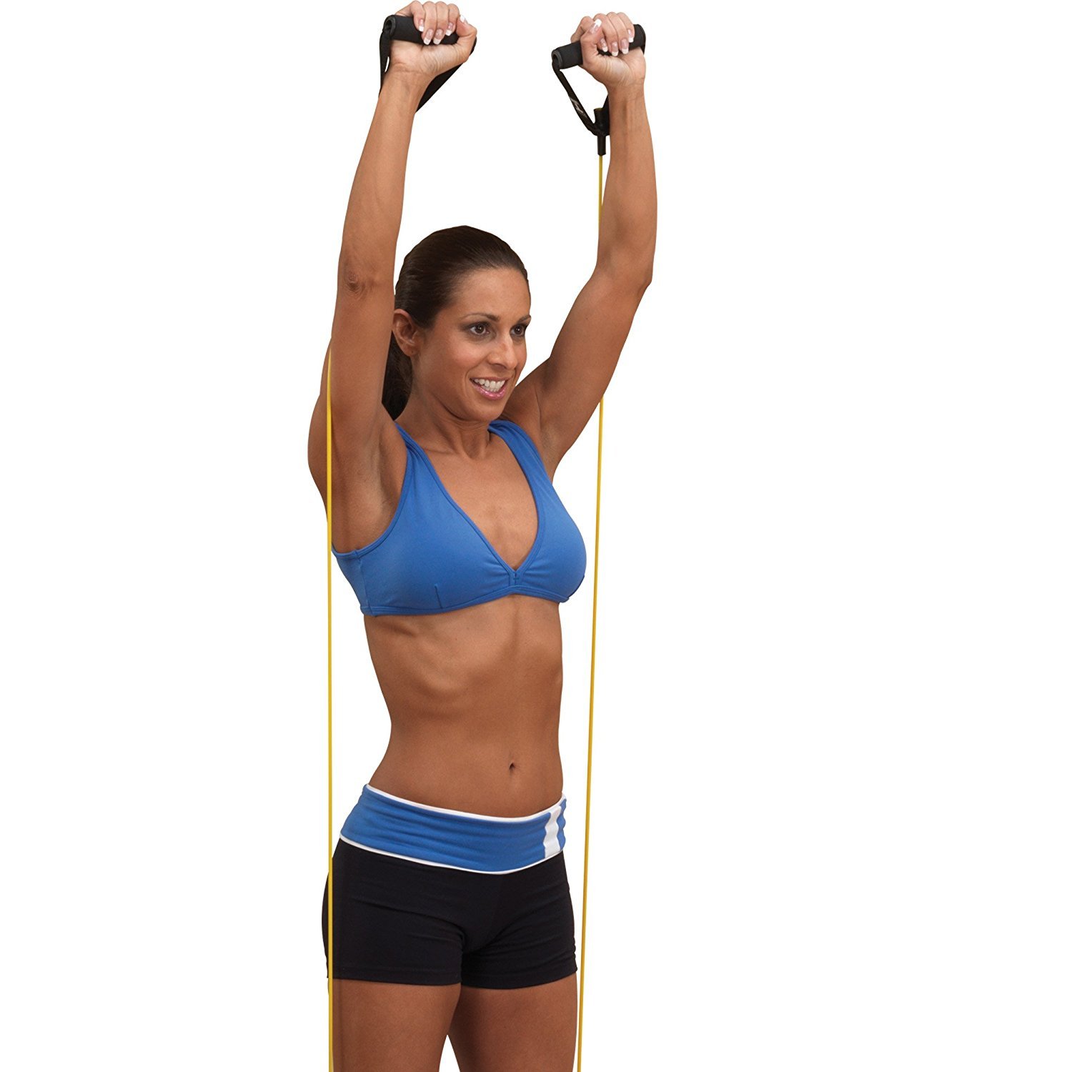 Body-Solid Medium Resistance Tube Bands for Workouts - Durable Exercise Bands with Comfort Grip Handles - Perfect for Home Gym, Beachbody Fitness, Strength Training & Physical Therapy