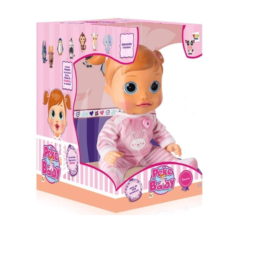 IMC Toys Peke Baby Emma Interactive Doll (95212) – Hug, Sing & Play with Realistic Baby Doll for Kids Ages 3+ | Perfect Gift for Birthday & Pretend Play