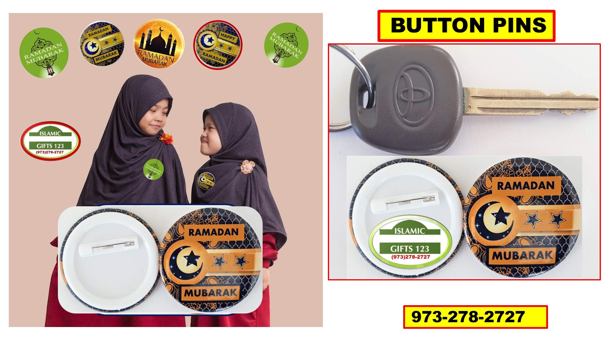 96 PCS Ramadan Novelty Pack - Button Pins, Pencils, Wristbands & LED Lights - رمضان مبارك Decorations - Islamic Gifts for Quran, Allah - Perfect for Ramadan Parties, School Events & Mosque Decorations