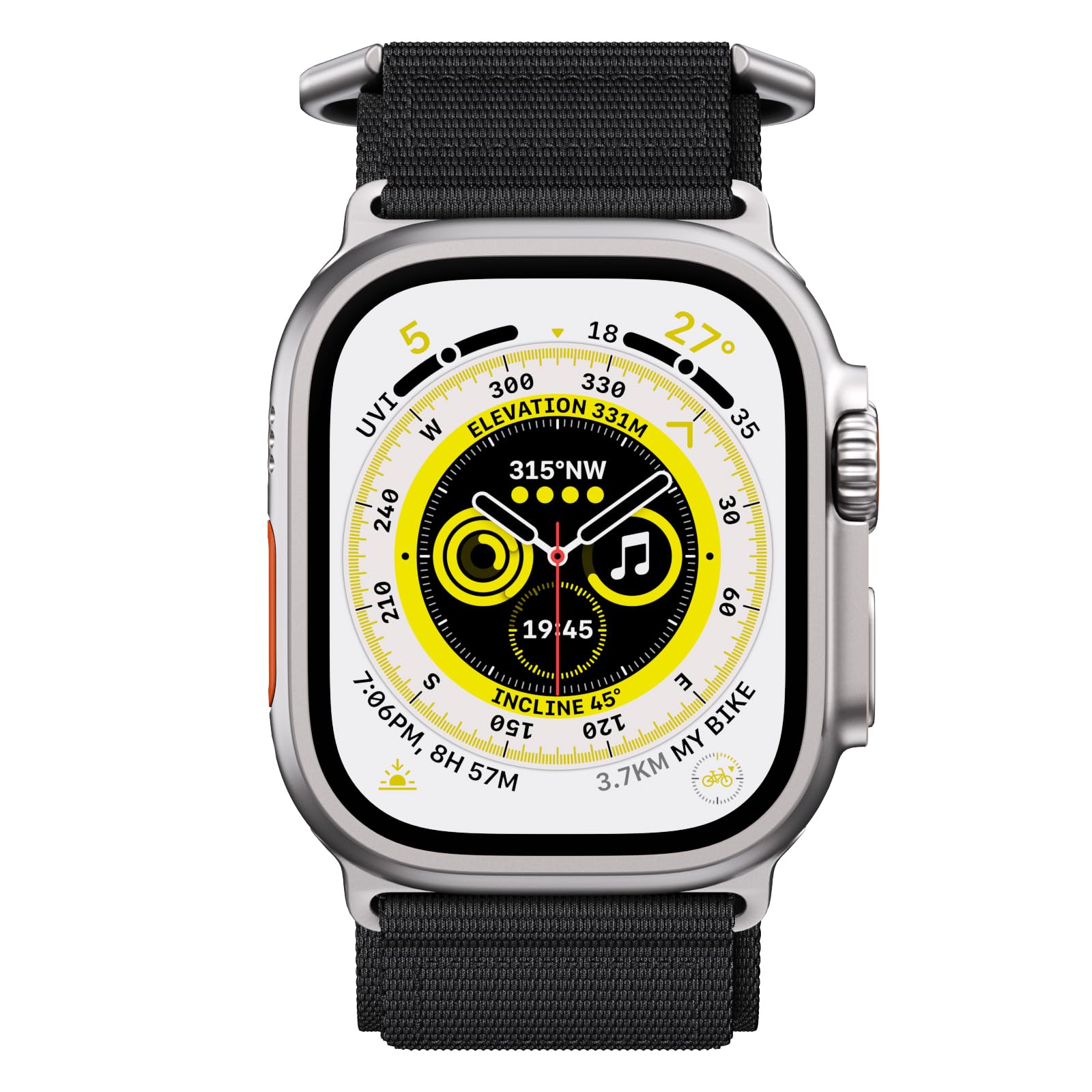 PremiFit Ultra Band for Apple Watch - Compatible with Apple Watch Ultra 2/Ultra 49mm, Series 9/8/7 45mm, SE2/SE/6/5/4 44mm, 3/2/1 42mm - Durable Nylon Sport Strap for Men & Women - Perfect for Running, Gym & Outdoor Activities