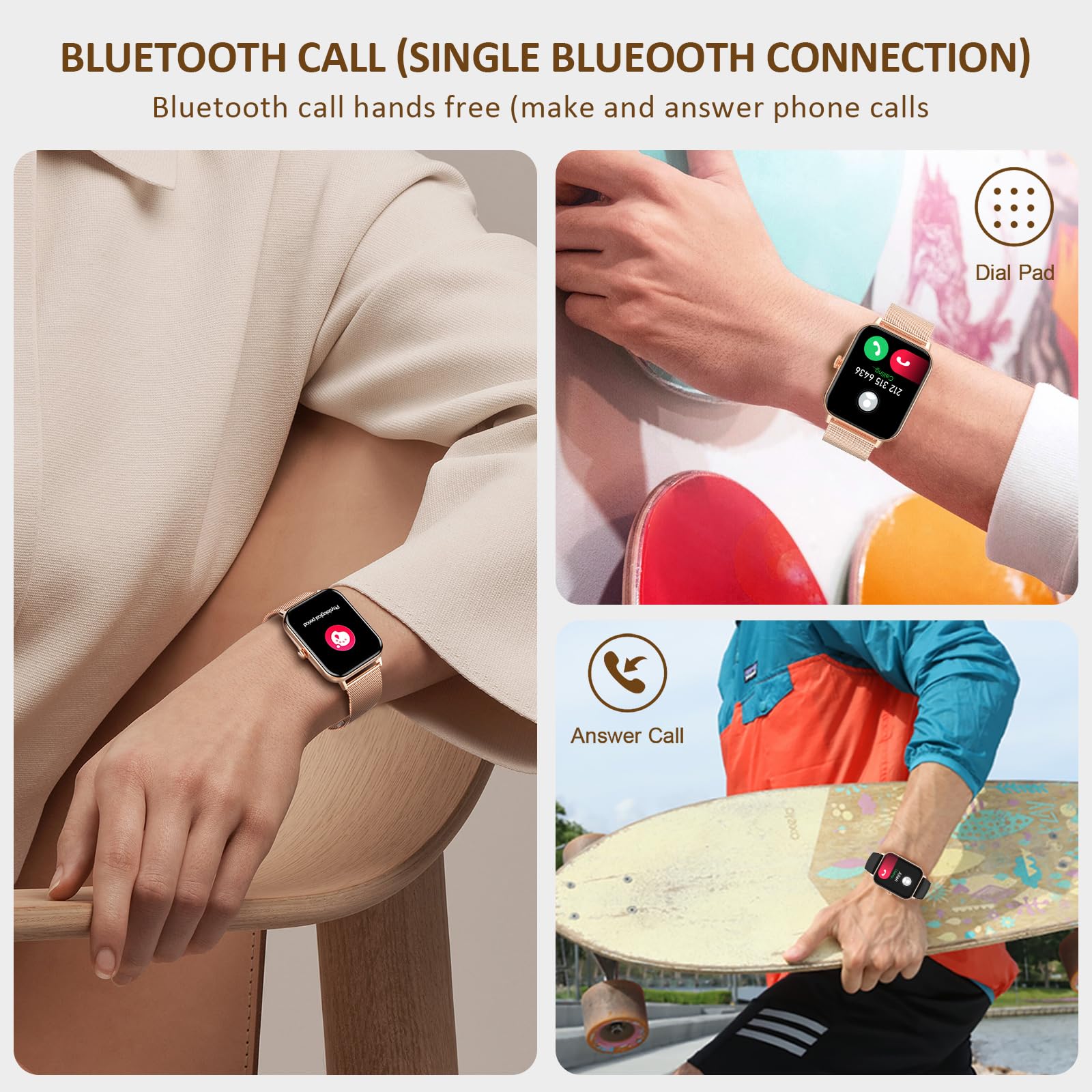Smart Fitness Watch for Women & Men - 1.85