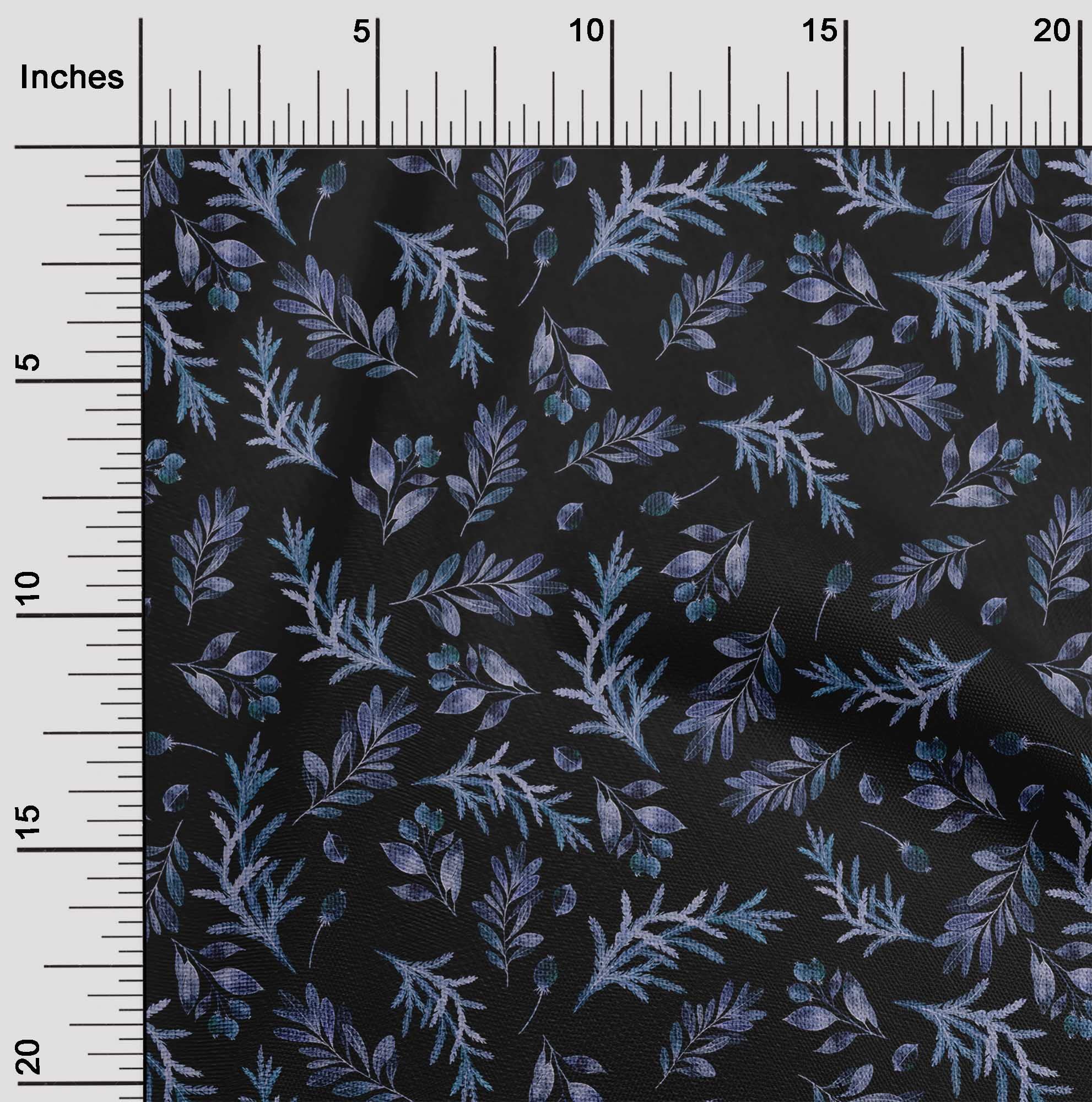 Premium Velvet Black Tropical Print Fabric by The Yard - 58 Inch Wide for DIY Clothing, Home Decor & Sewing Projects - Soft, Durable & Easy to Sew