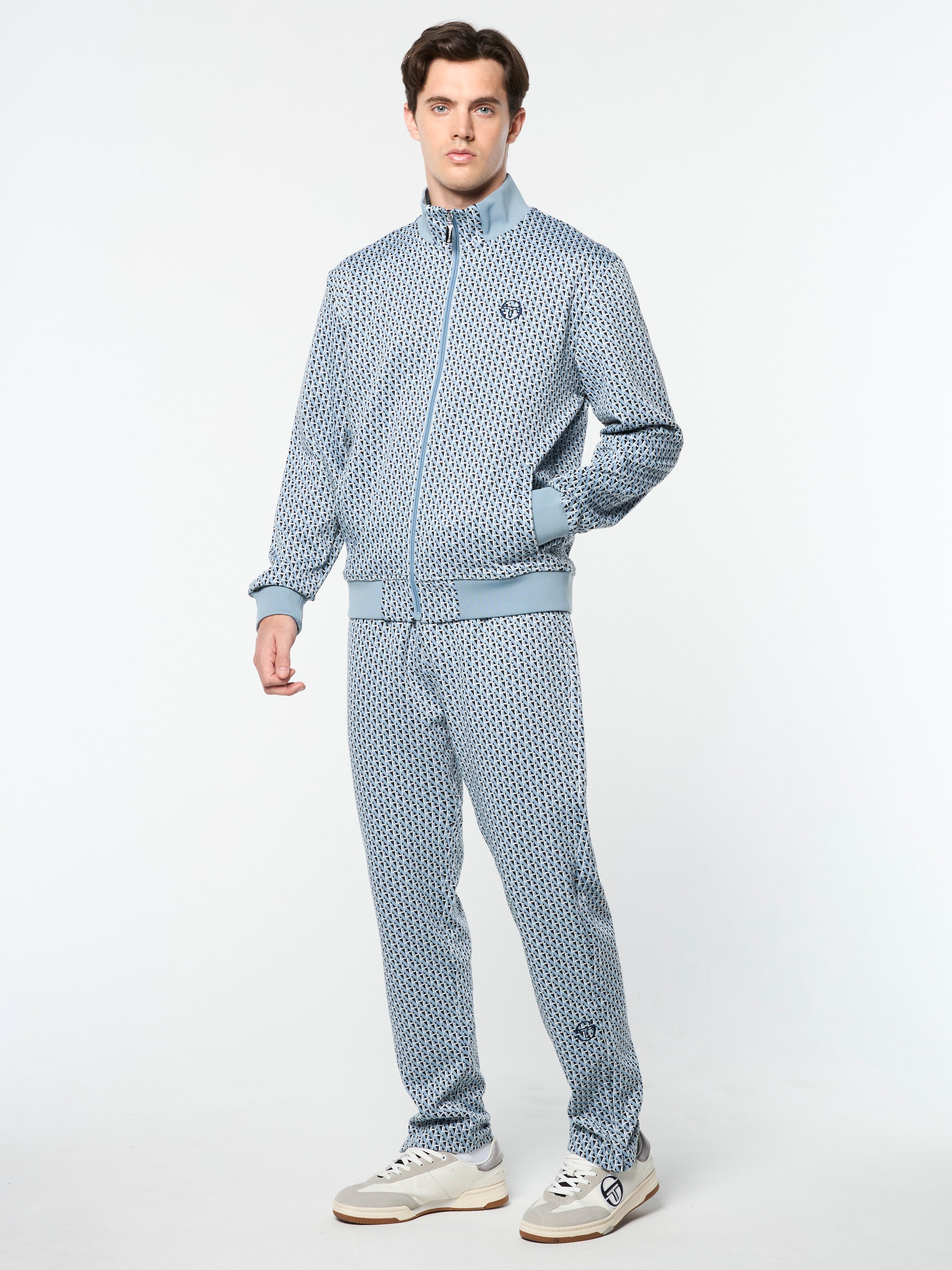 Paolo Knit Track Jacket - Faded Denim Style | Men's Casual Outerwear for Running & Streetwear Fashion