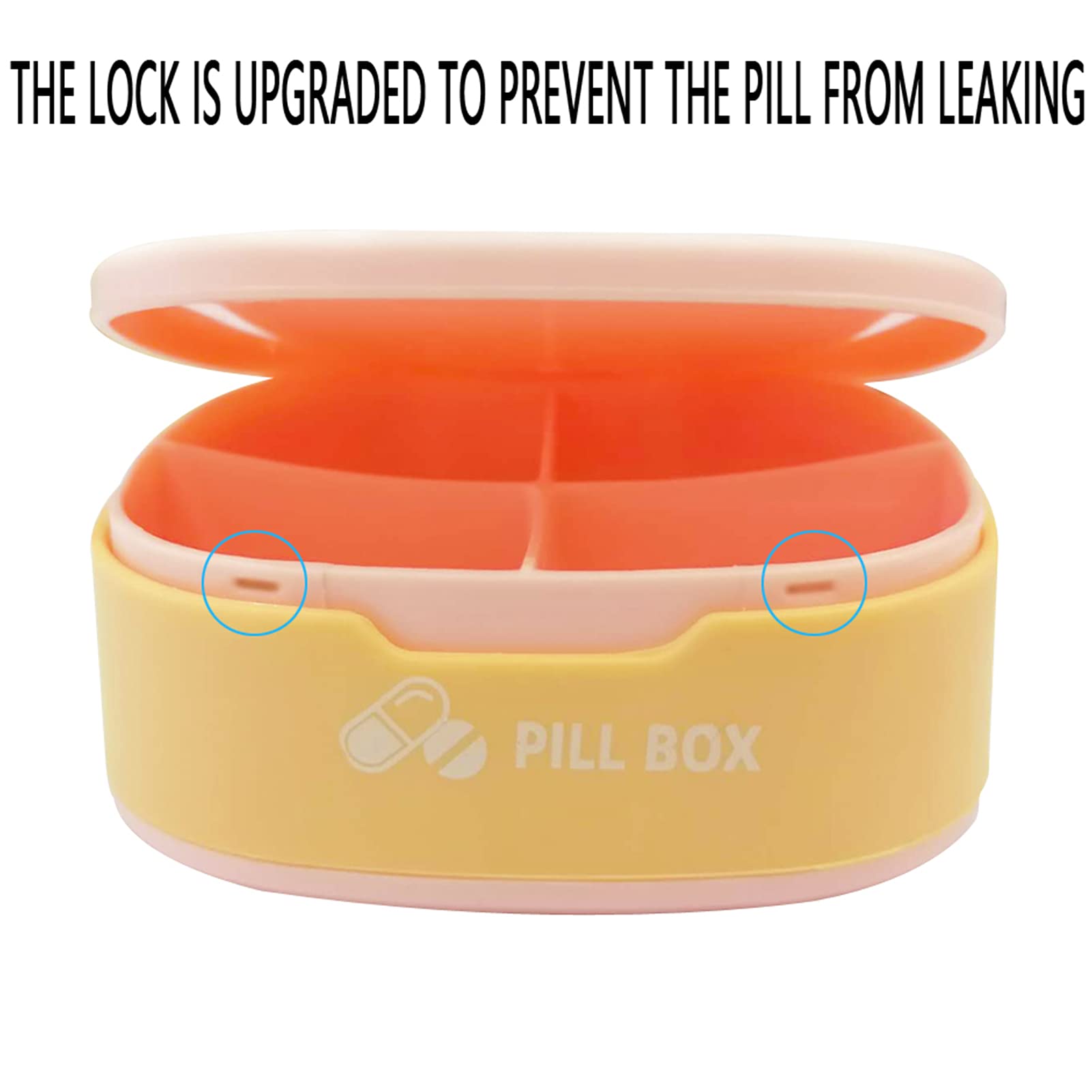 4 Times a Day Pill Organizer Box - Small Weekly Pill Case for Vitamins, Supplements & Medications (Pink, 1 Pack) | Perfect for Travel, Home & Daily Medication Management