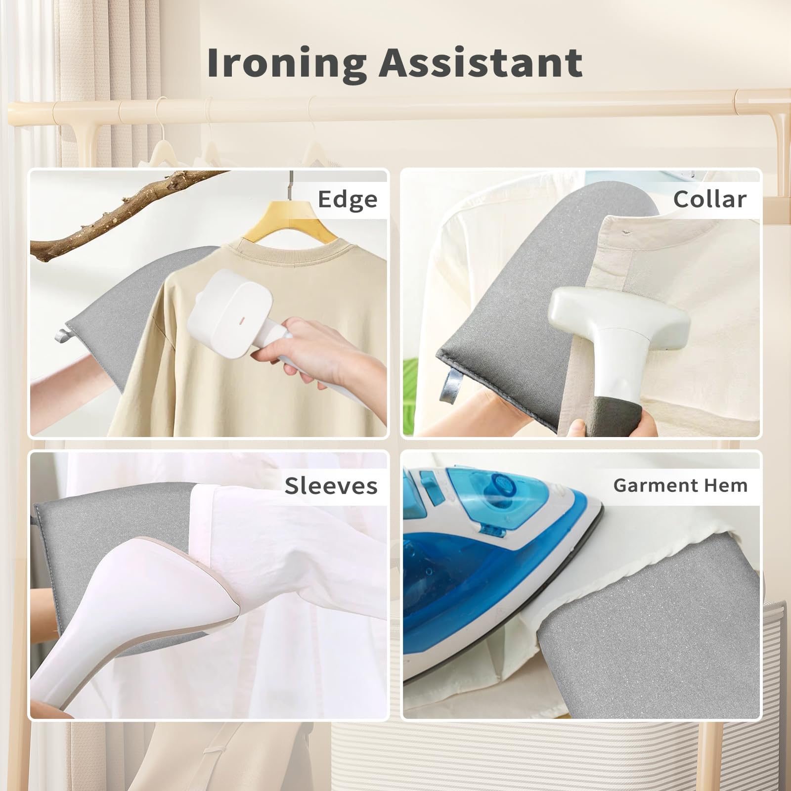 Garment Steamer Ironing Gloves - Heat Resistant Anti-Steam Gloves with Finger Loops for Clothes Steaming | Perfect for Home Laundry, Travel & Professional Garment Care