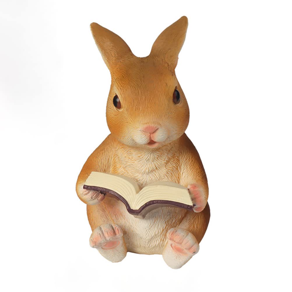 SFNTION Easter Resin Bunny Table Decor - Cute Rabbit Statue for Garden, Home, Holiday & Party Decoration - Perfect for Spring Celebrations, Easter Table Centerpieces, and Outdoor Garden Displays