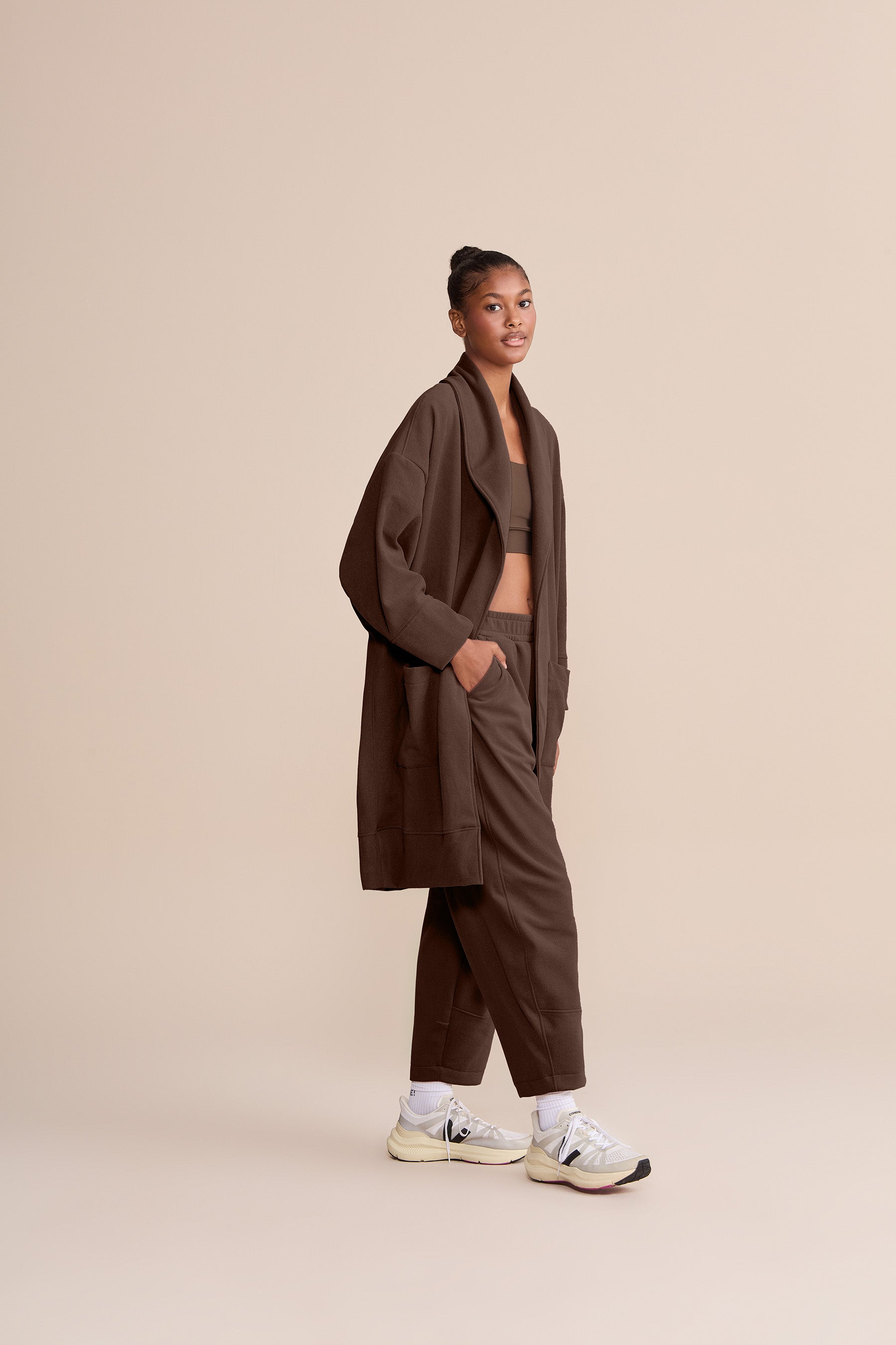 Soft Oak Stretch Trench Coat for Women - Lightweight Waterproof Windbreaker with Elastic Waist - Perfect for Office, Travel & Spring Fashion