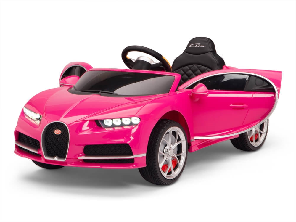 Bugatti Chiron 12V Electric Ride-On Car for Kids with Parent Remote Control - Pink Luxury Toy Vehicle for Indoor & Outdoor Play
