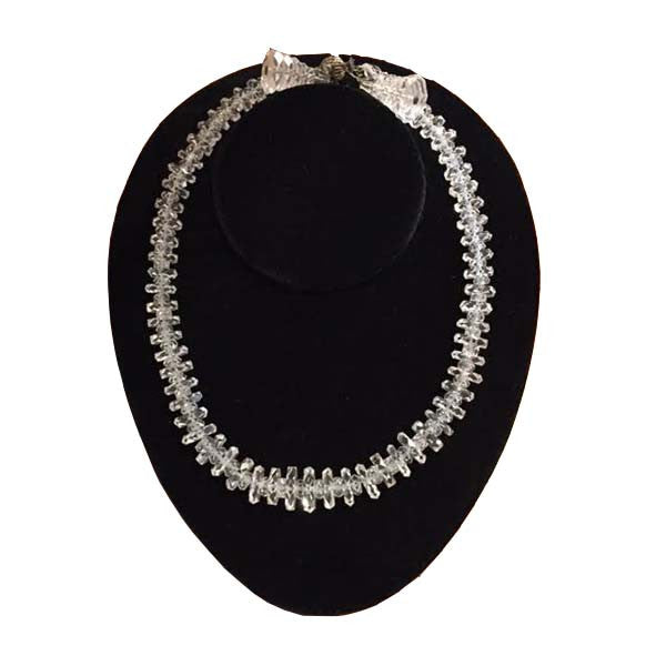 Vintage Cut Crystal Necklace & Earrings Set - Elegant Bohemian Jewelry for Women - Perfect for Weddings, Parties & Special Occasions