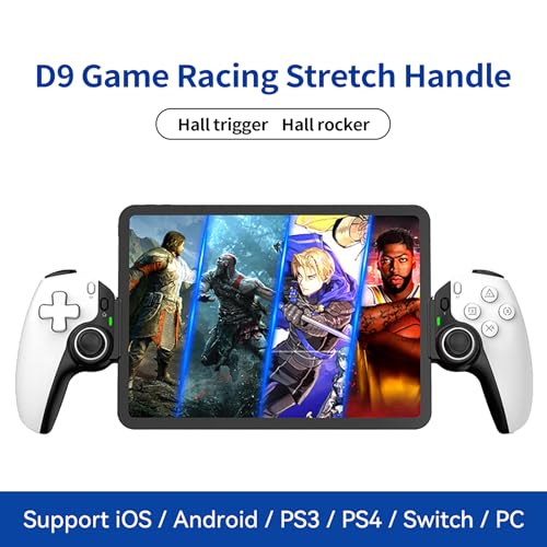 Wireless Phone Game Controller for Android & iOS - 6-Axis Gyro Sensor, Hall Trigger, Vibration Feedback | Compatible with iPhone, Smartphones, Tablets, Nintendo Switch & PlayStation | Perfect for Mobile Gaming, Cloud Gaming & Esports Tournaments