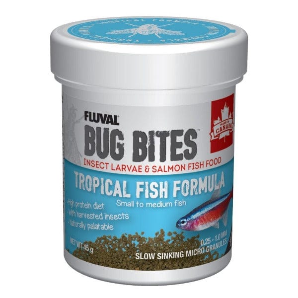 Fluval Bug Bites Micro Granules - High Protein Tropical Fish Food for Small Fish (45g) | Ideal for Betta, Guppy & Tetra | Perfect for Daily Feeding & Growth Enhancement