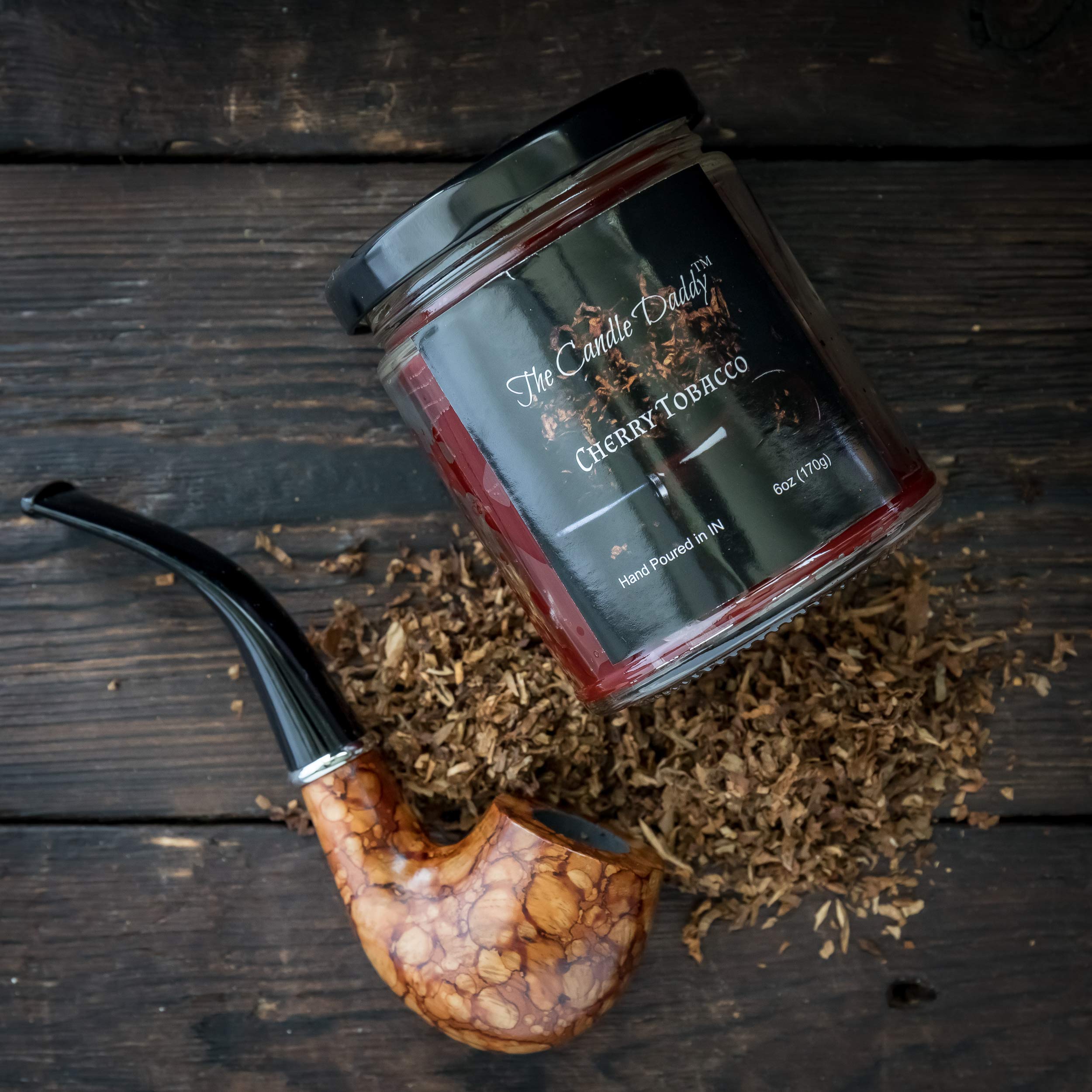 3 Pack Cherry Tobacco Scented Candles - 6 oz Each, Long-Lasting Aroma for Home, Office & Relaxation - Perfect for Gifts, Romantic Dinners & Spa Nights