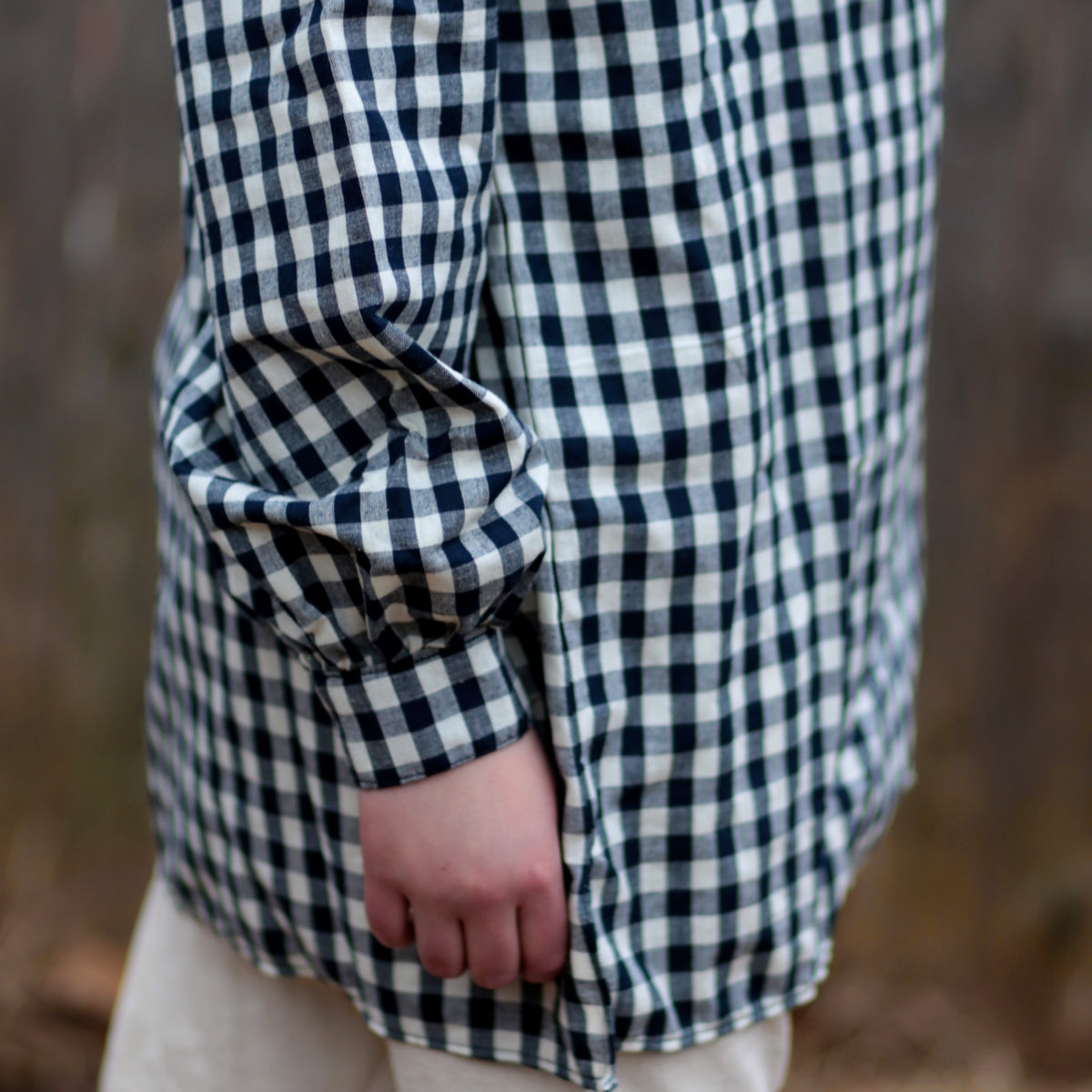 Boys' Blue Checked Work Shirt - Durable & Stylish for School, Outdoor Activities & Casual Wear