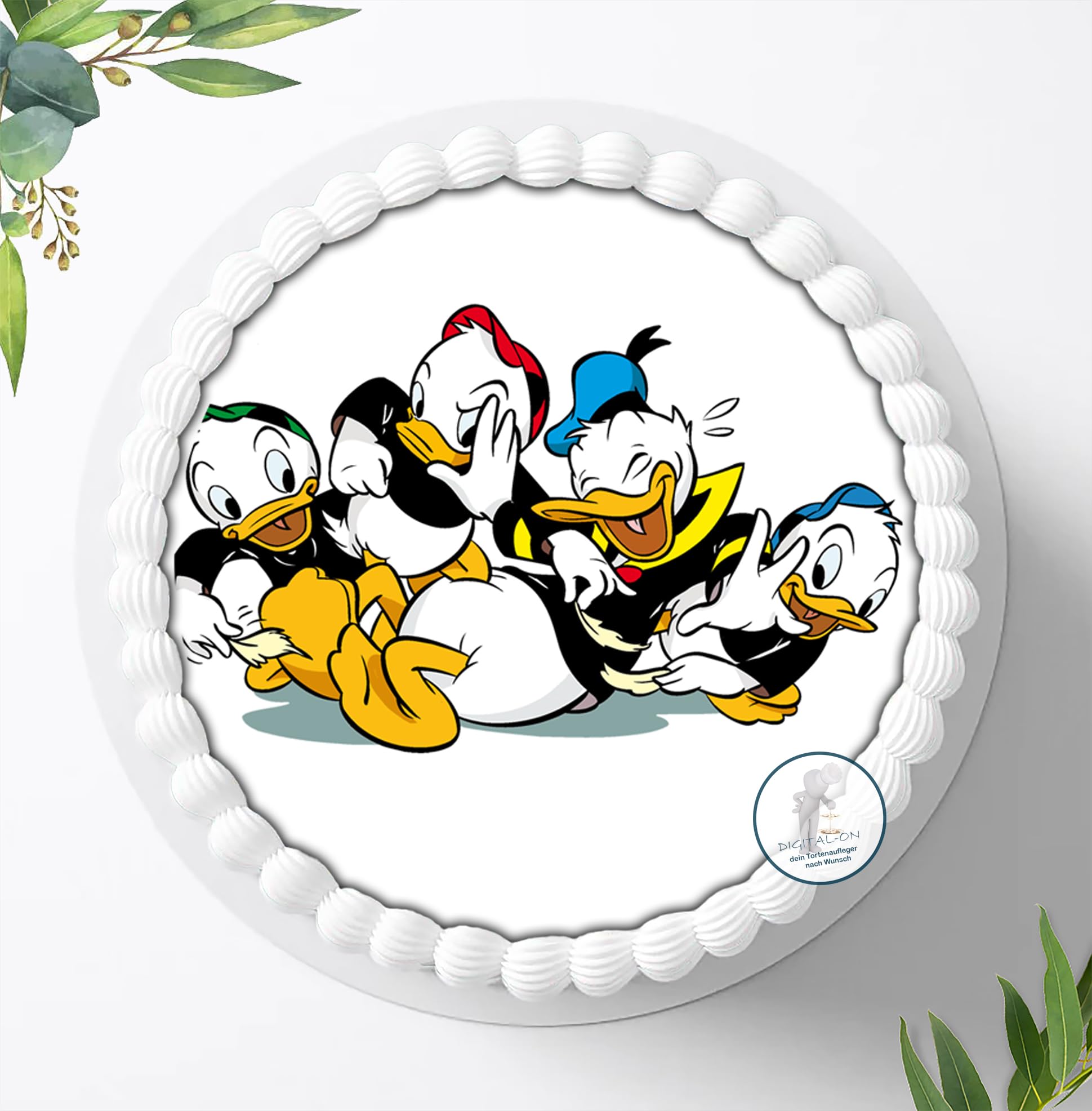 Donald Duck Cake Topper - Edible Birthday Cake Decoration with Fondant & Sugar Paper (1013) - Perfect for Disney Themed Parties, Baby Showers & Birthday Celebrations